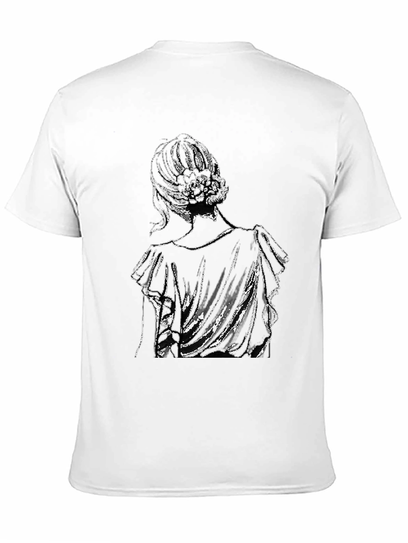 Elegant Woman Graphic Black T-Shirt