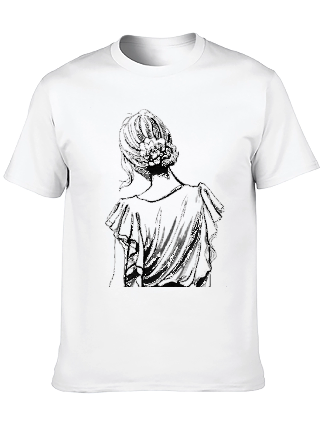 Elegant Woman Graphic Black T-Shirt