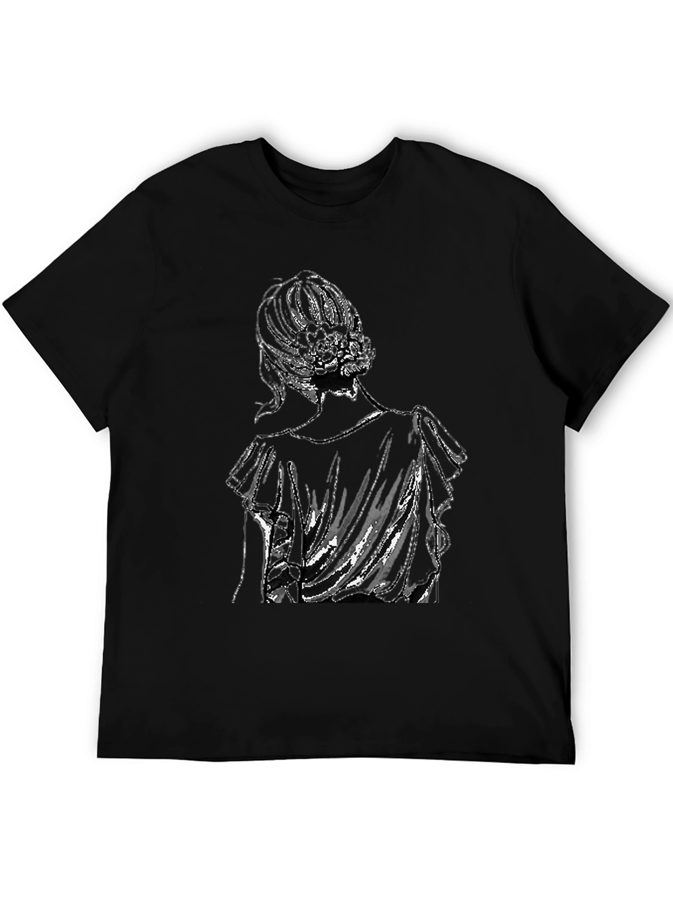 Elegant Woman Graphic Black T-Shirt