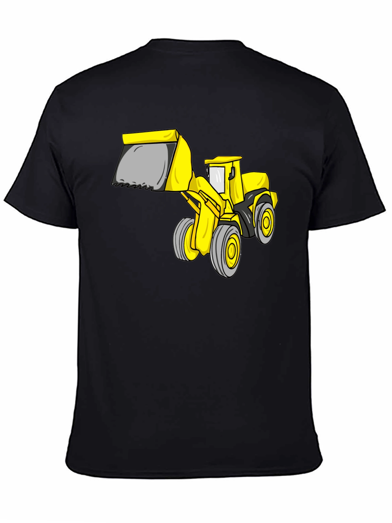 Bulldozer Graphic Tee - Black Cotton T-Shirt