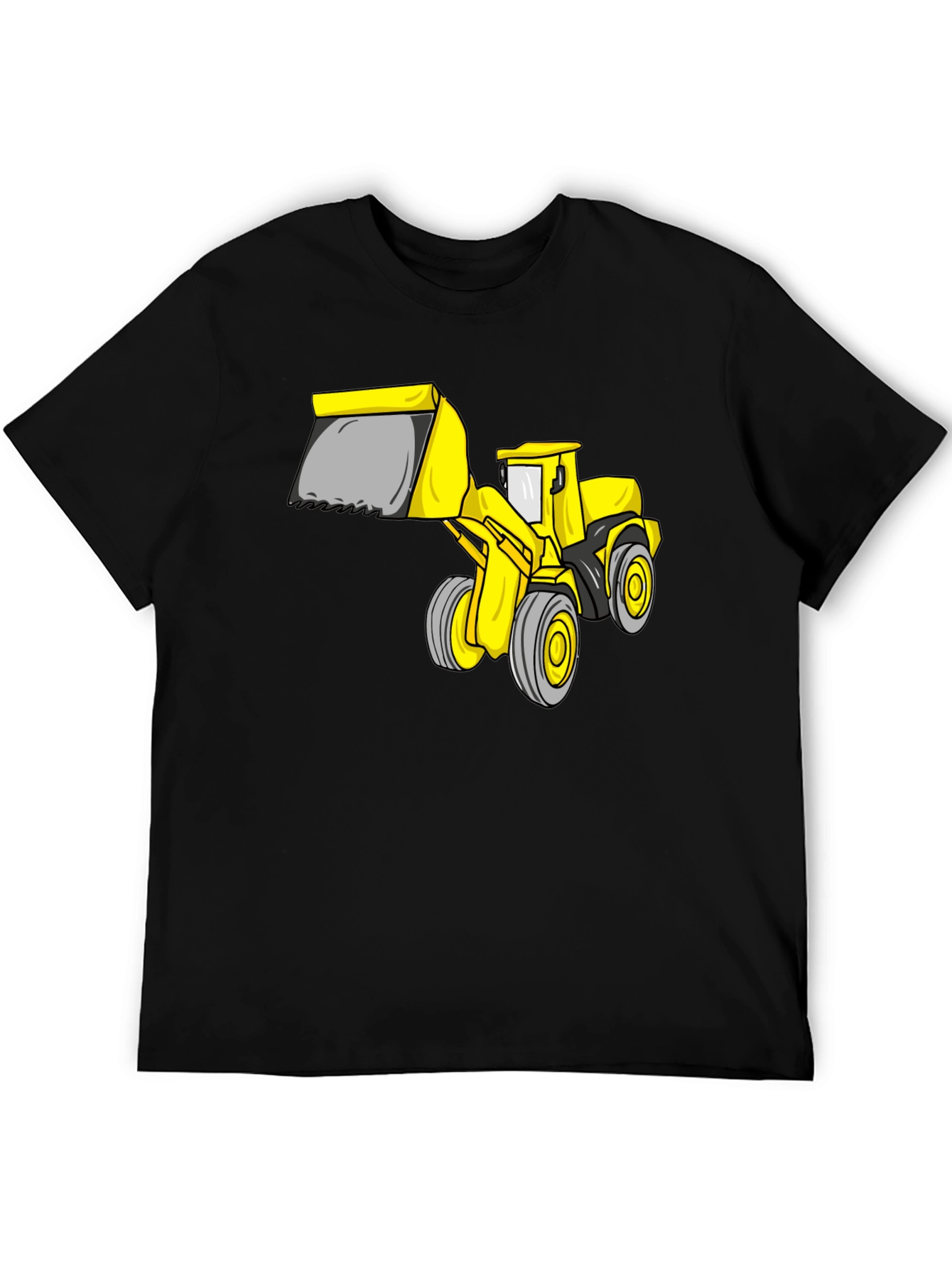 Bulldozer Graphic Tee - Black Cotton T-Shirt