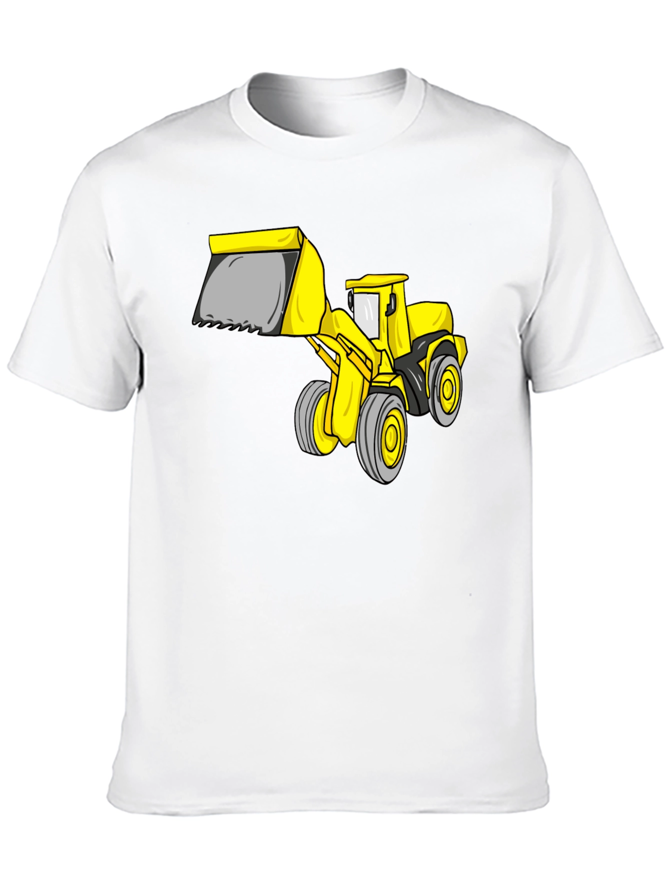 Bulldozer Graphic Tee - Black Cotton T-Shirt