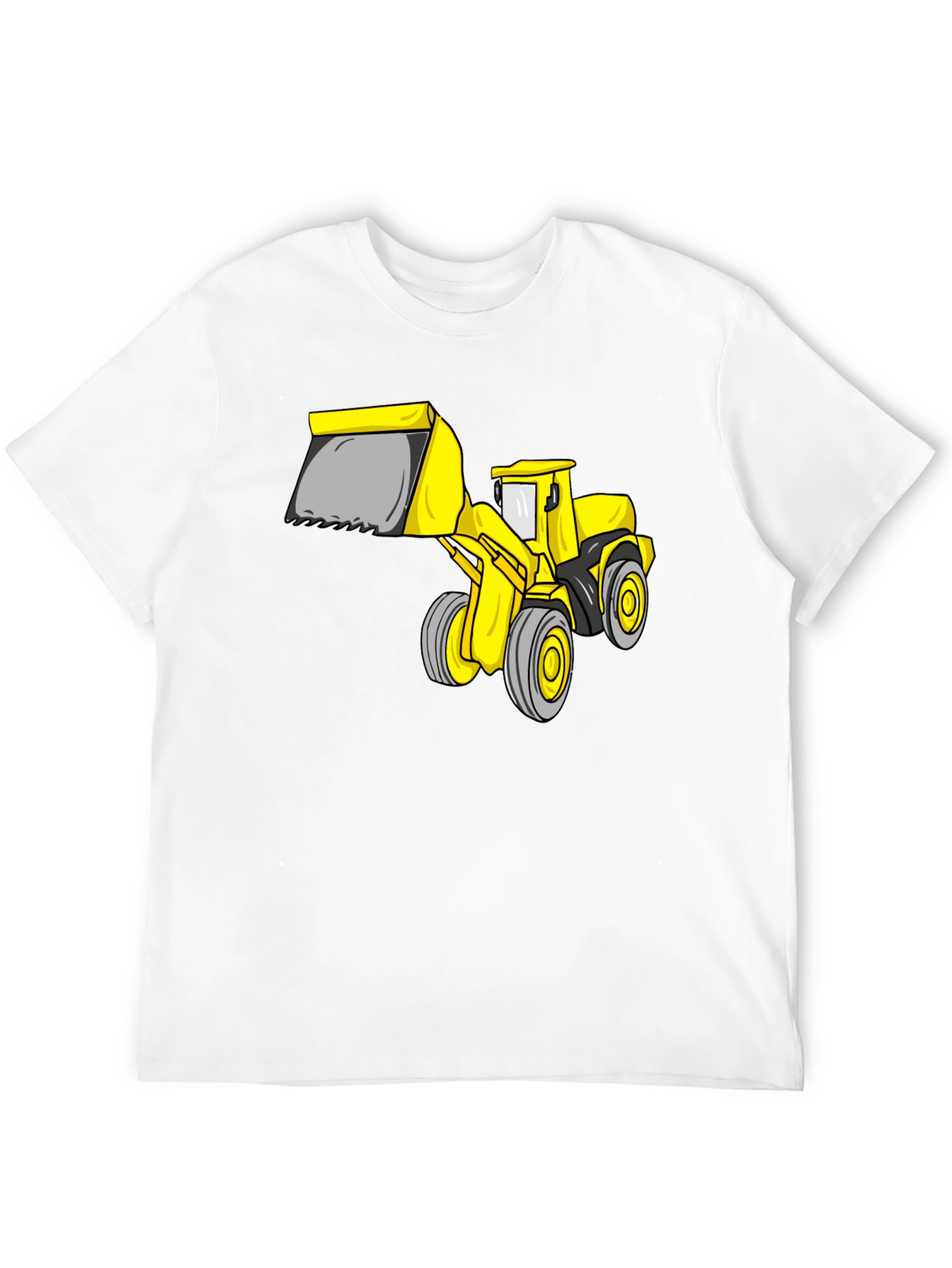 Bulldozer Graphic Tee - Black Cotton T-Shirt