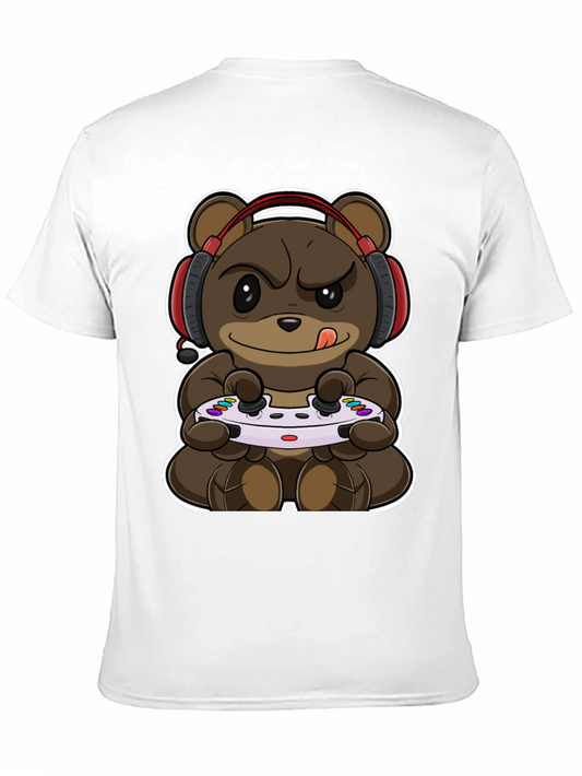 Gamer Bear Graphic Tee - Playful Style