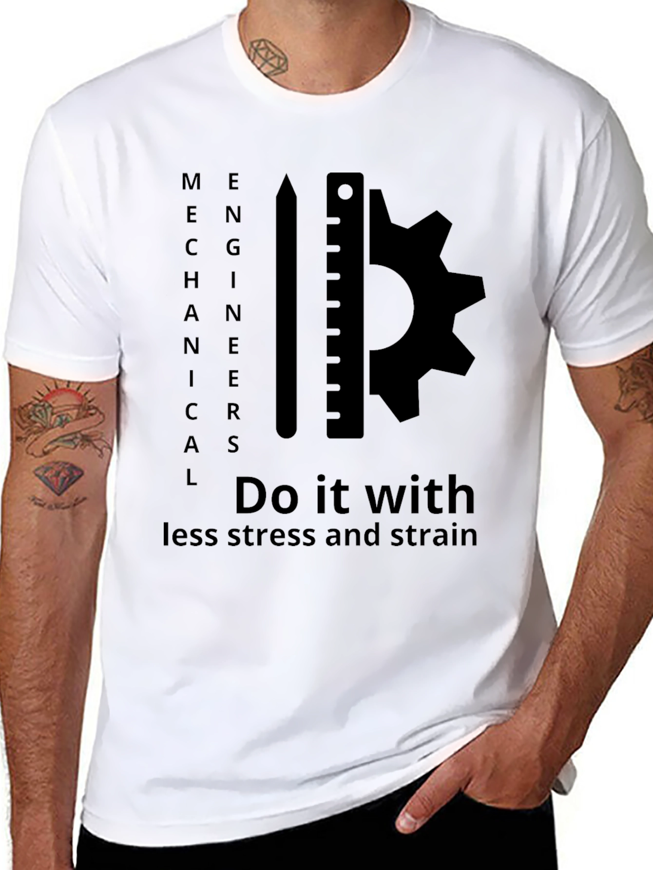 Mechanical Engineer T-Shirt: Less Stress & Strain