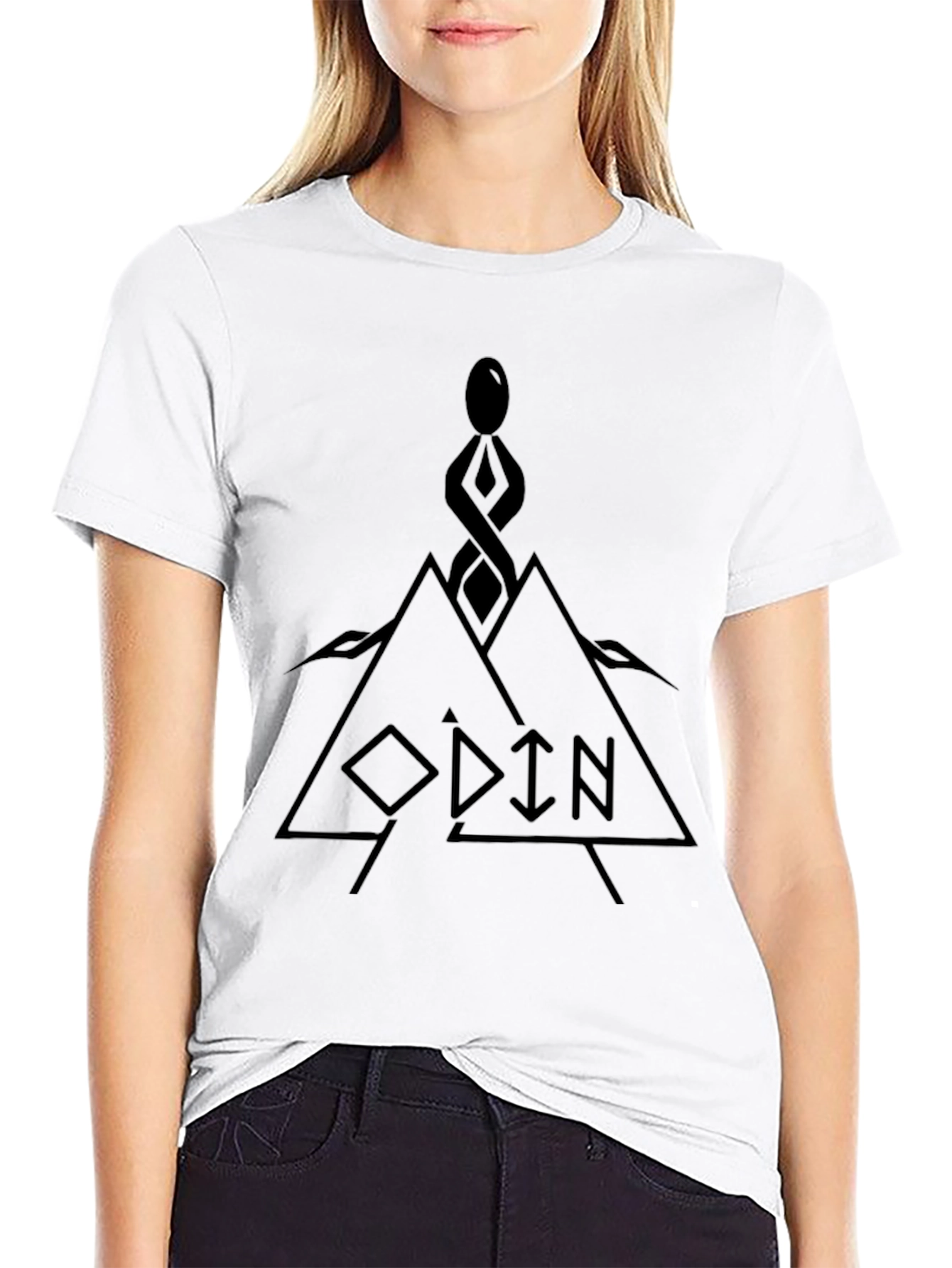 Odin Graphic T-Shirt - Black Viking Design