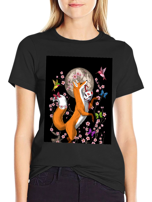 Fox Mask T-Shirt - Anime Style