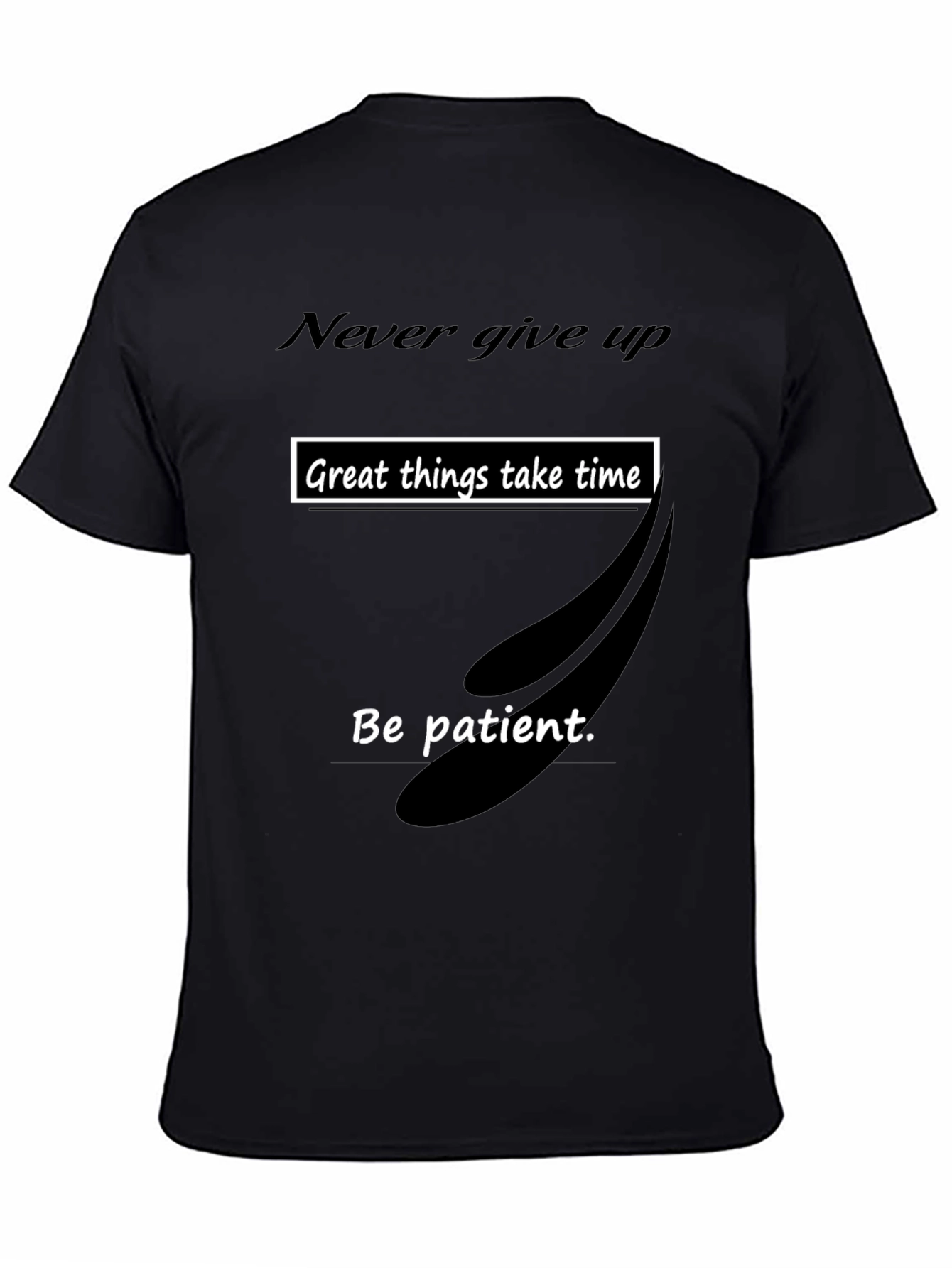 Motivational Graphic Tee: Never Give Up!