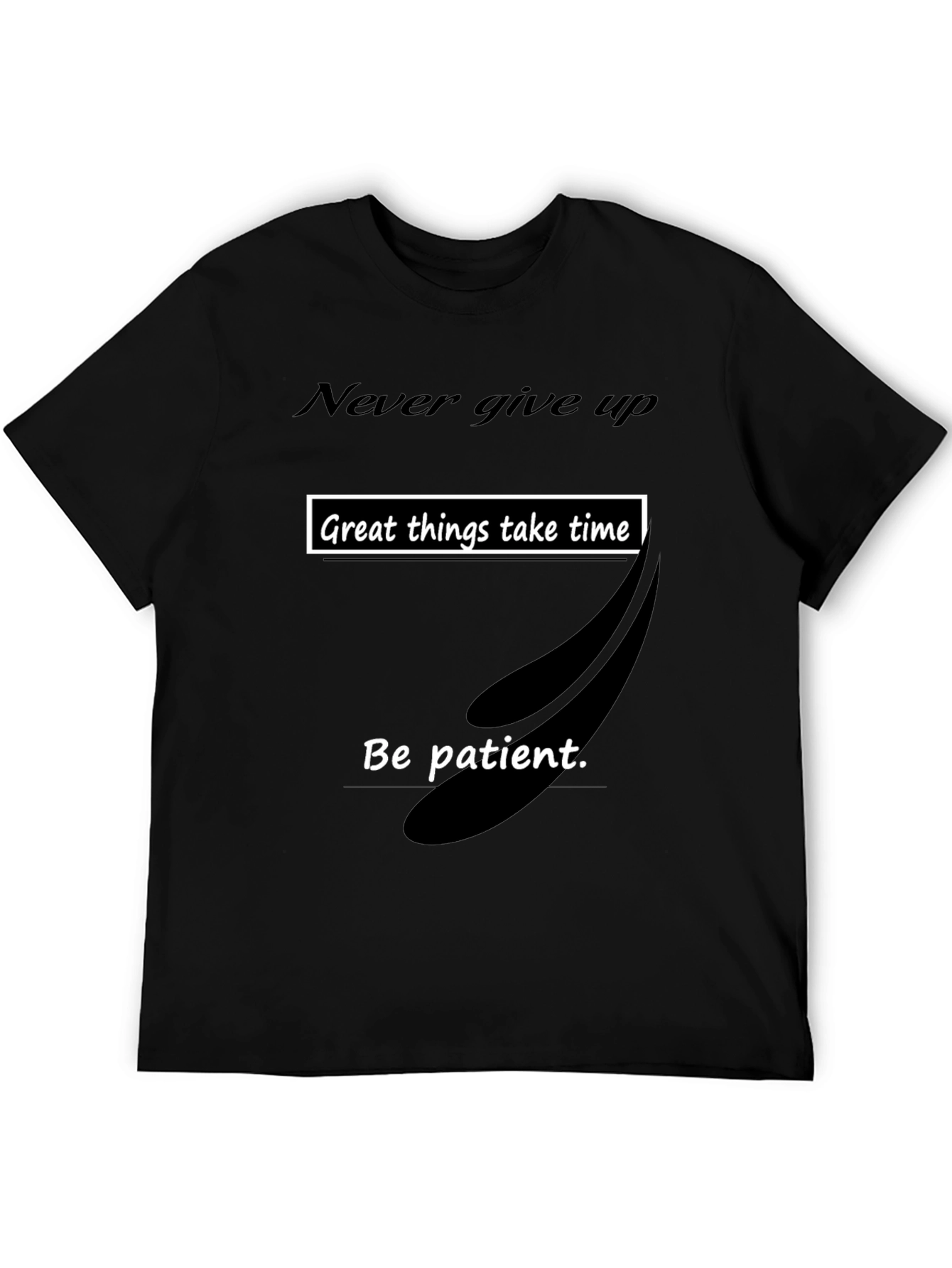 Motivational Graphic Tee: Never Give Up!