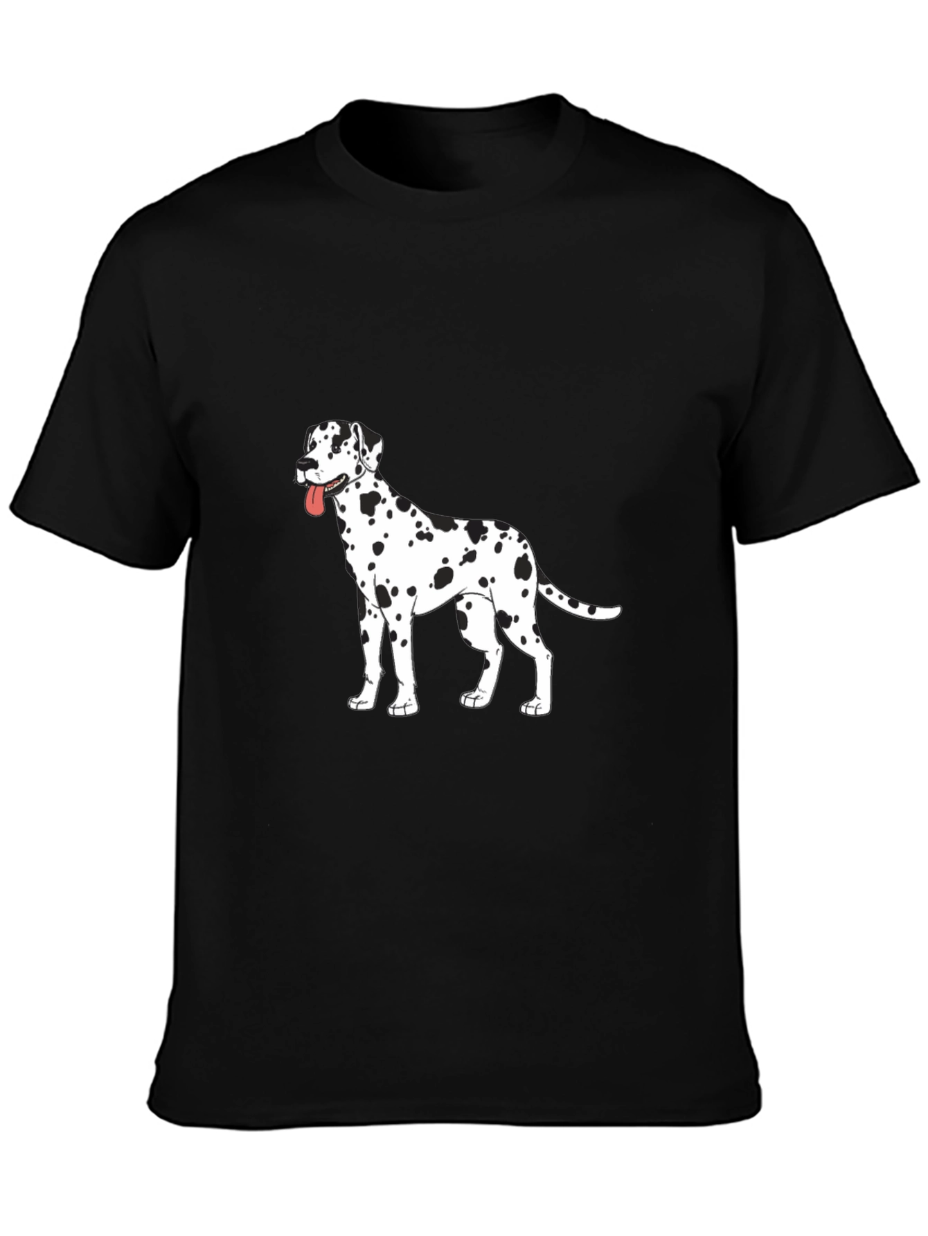 Dalmatian Dog Print Black T-Shirt