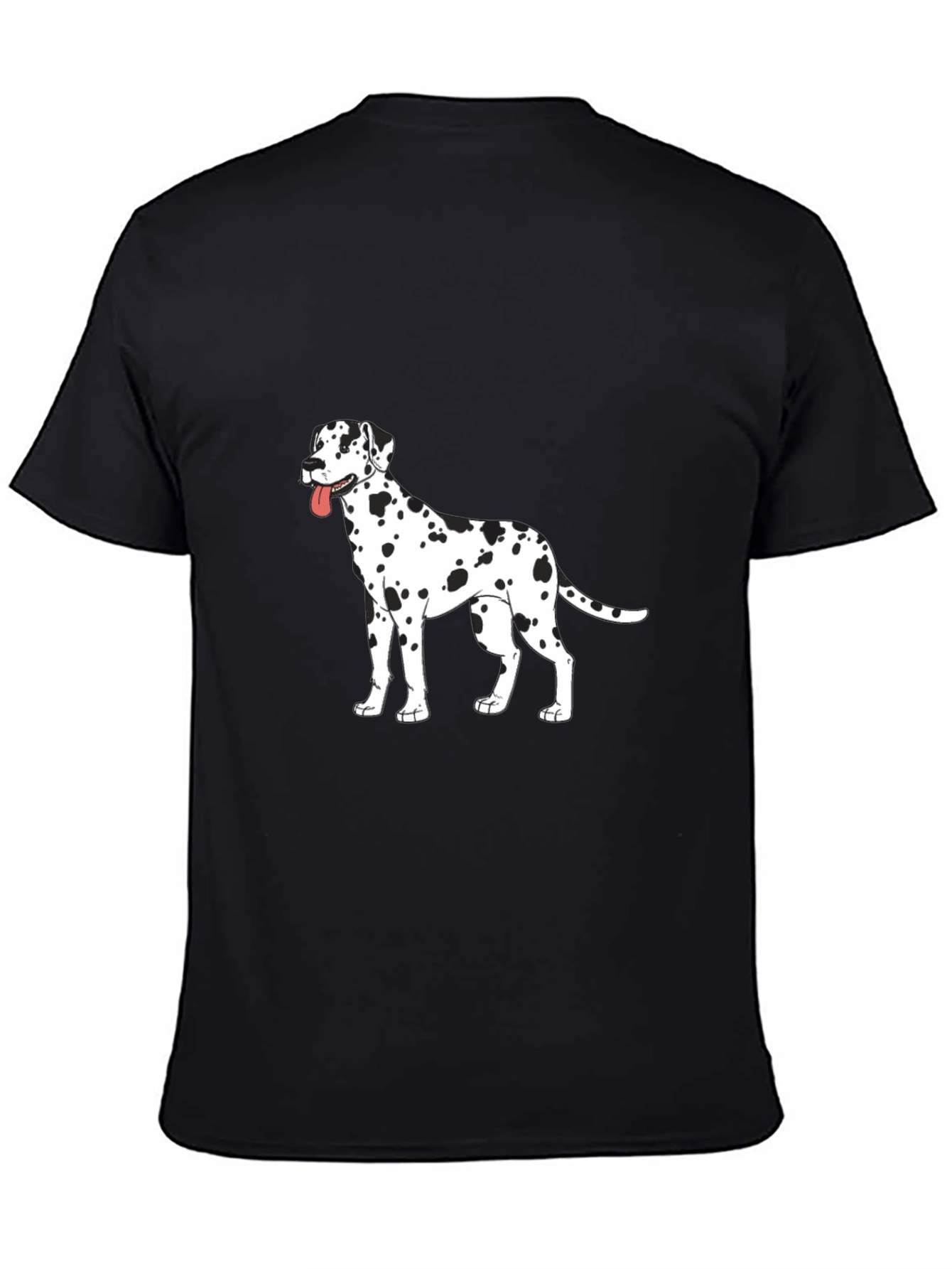 Dalmatian Dog Print Black T-Shirt