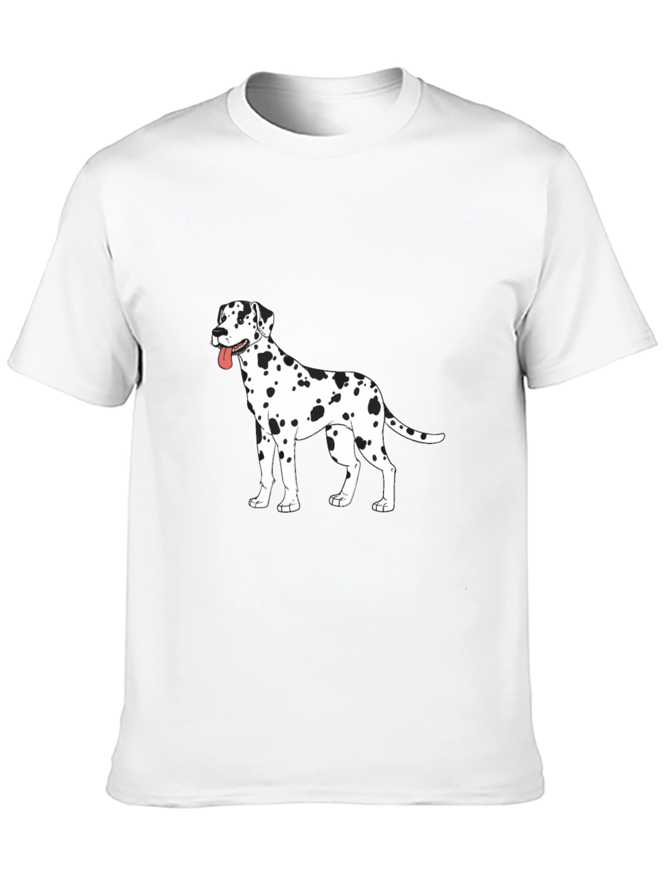 Dalmatian Dog Print Black T-Shirt
