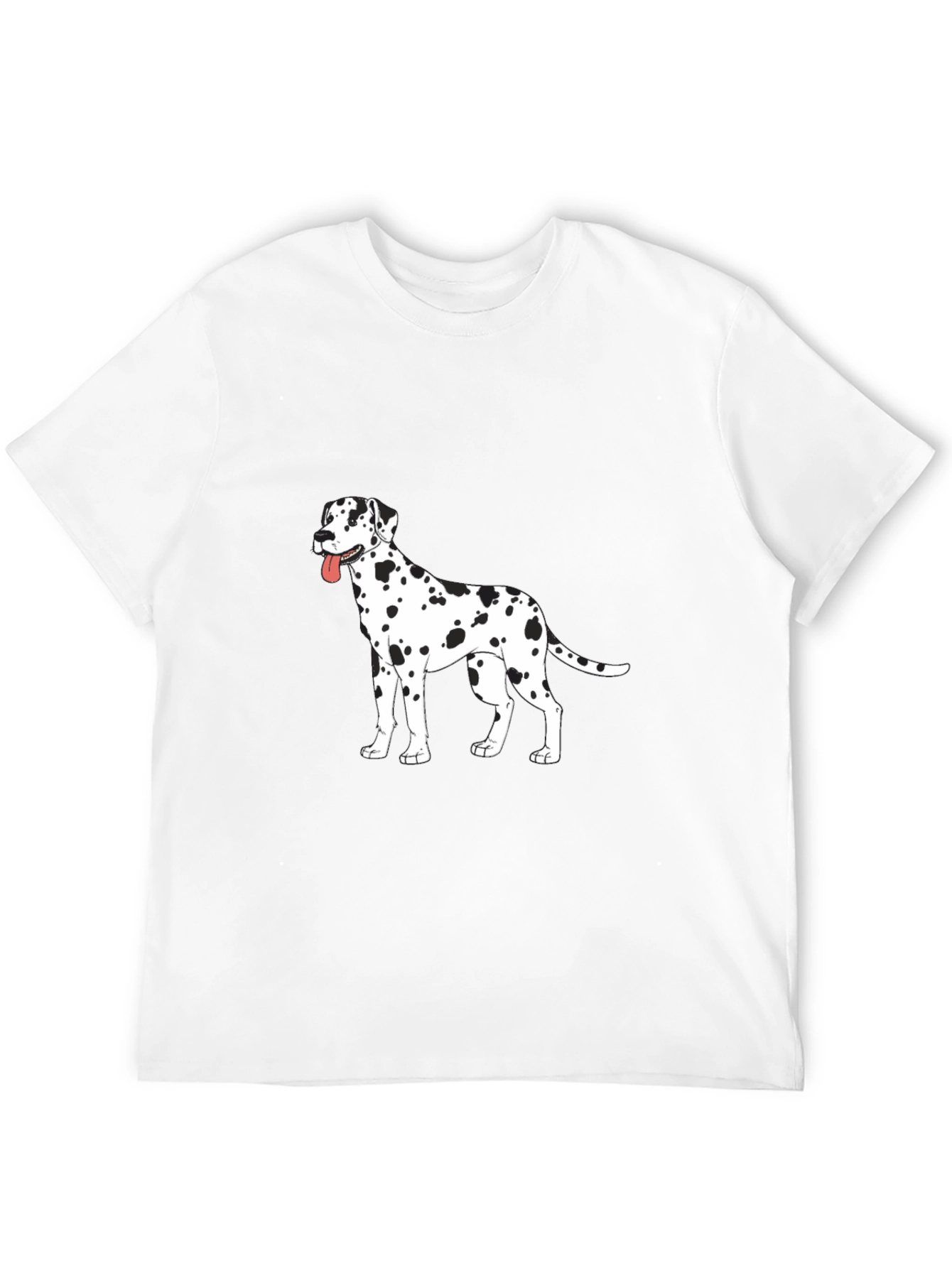 Dalmatian Dog Print Black T-Shirt