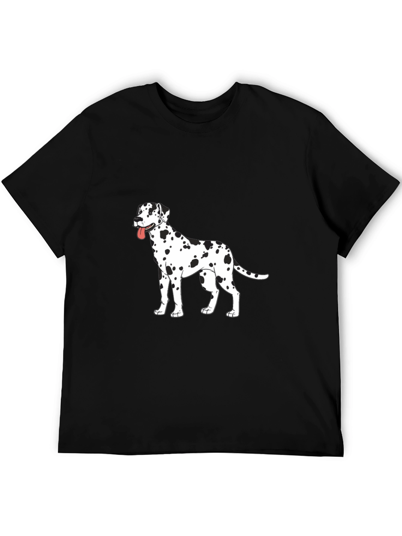 Dalmatian Dog Print Black T-Shirt