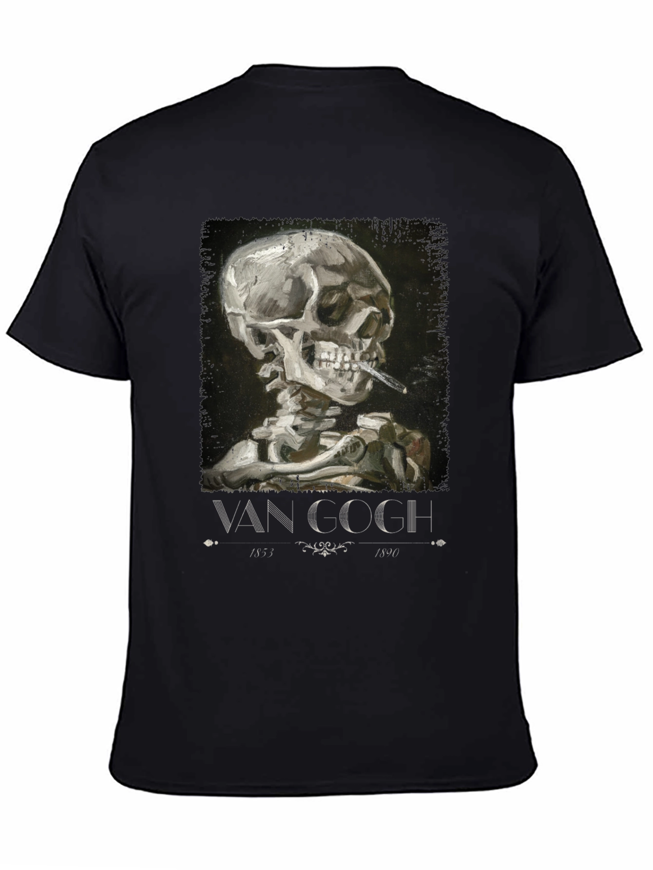 Van Gogh Smoking Skull T-Shirt
