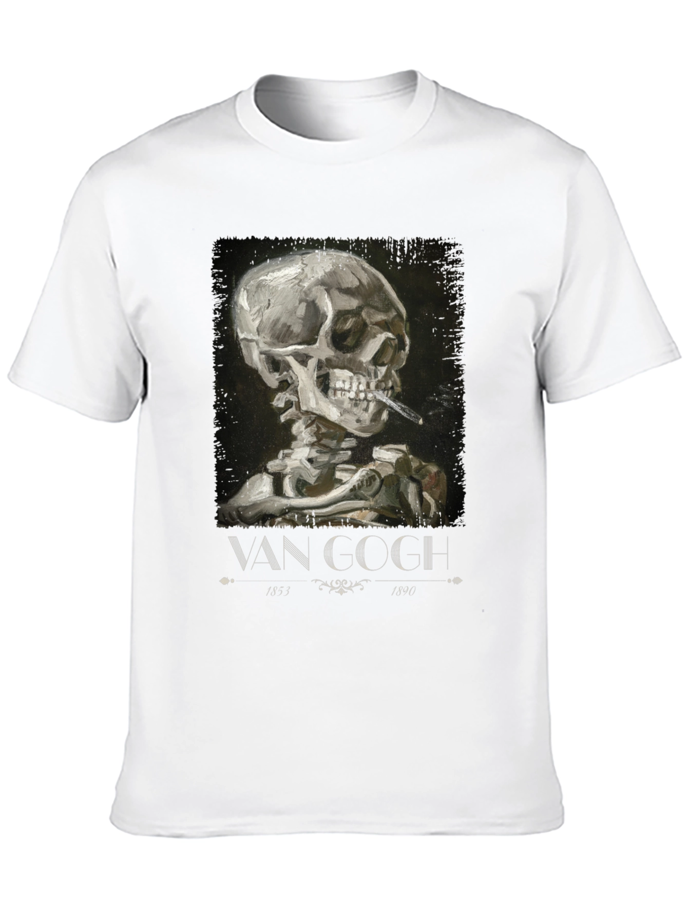 Van Gogh Smoking Skull T-Shirt