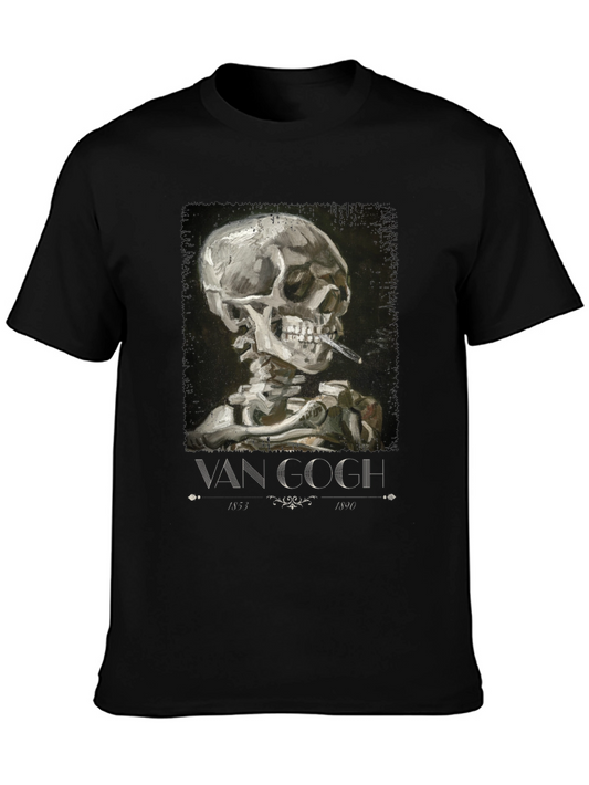 Van Gogh Smoking Skull T-Shirt