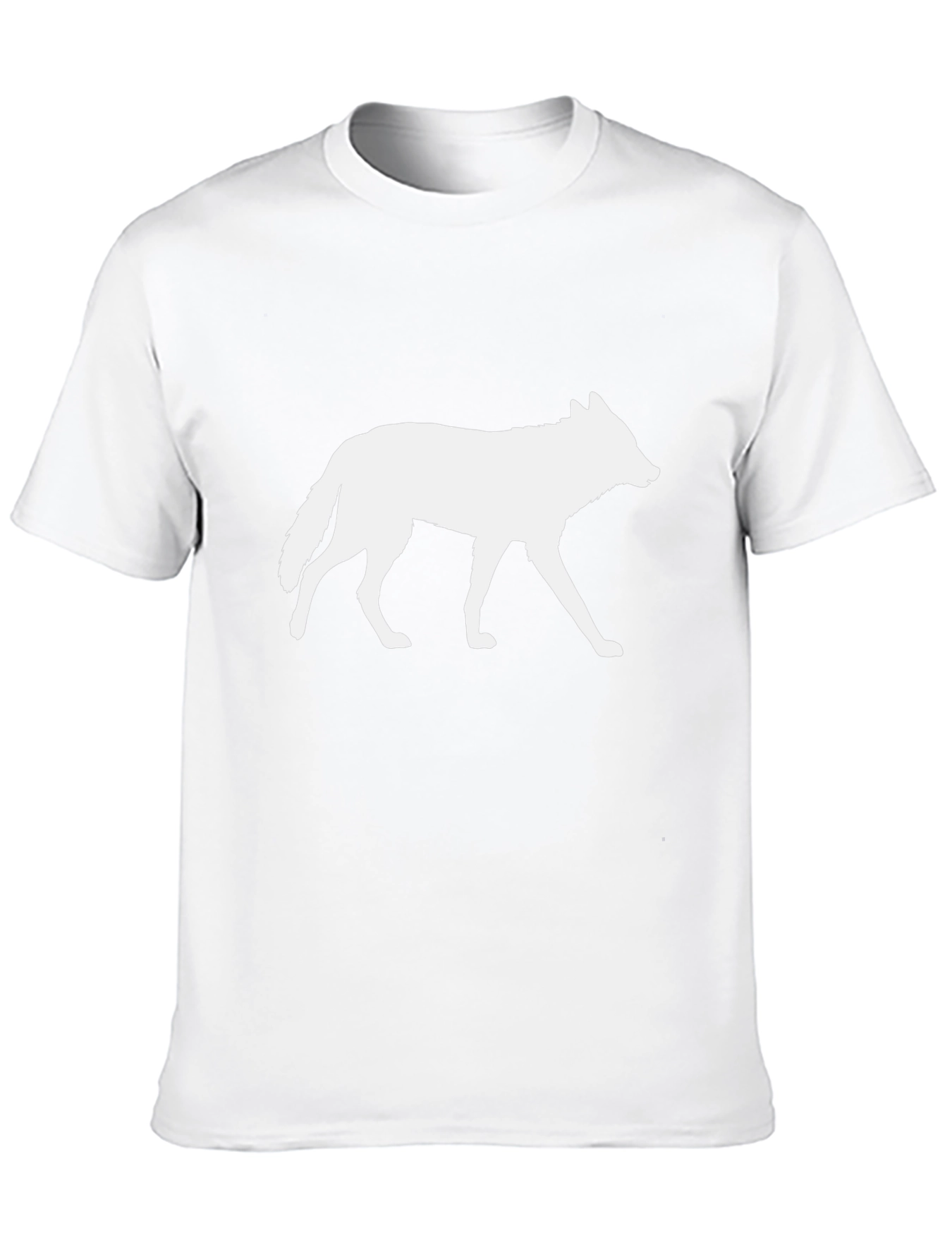 Wolf Silhouette Graphic Tee - Black Cotton T-Shirt