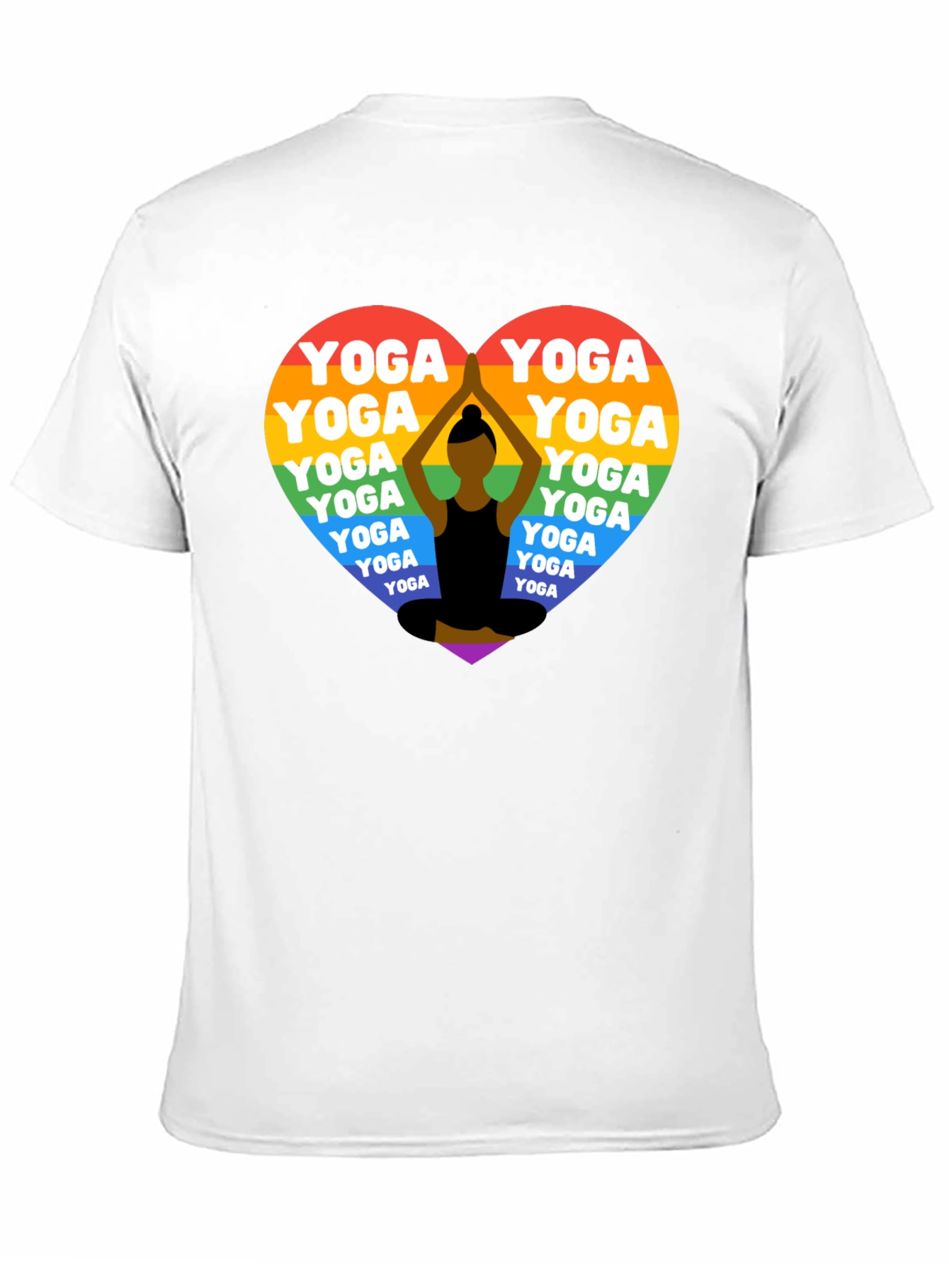 Rainbow Yoga Heart T-Shirt