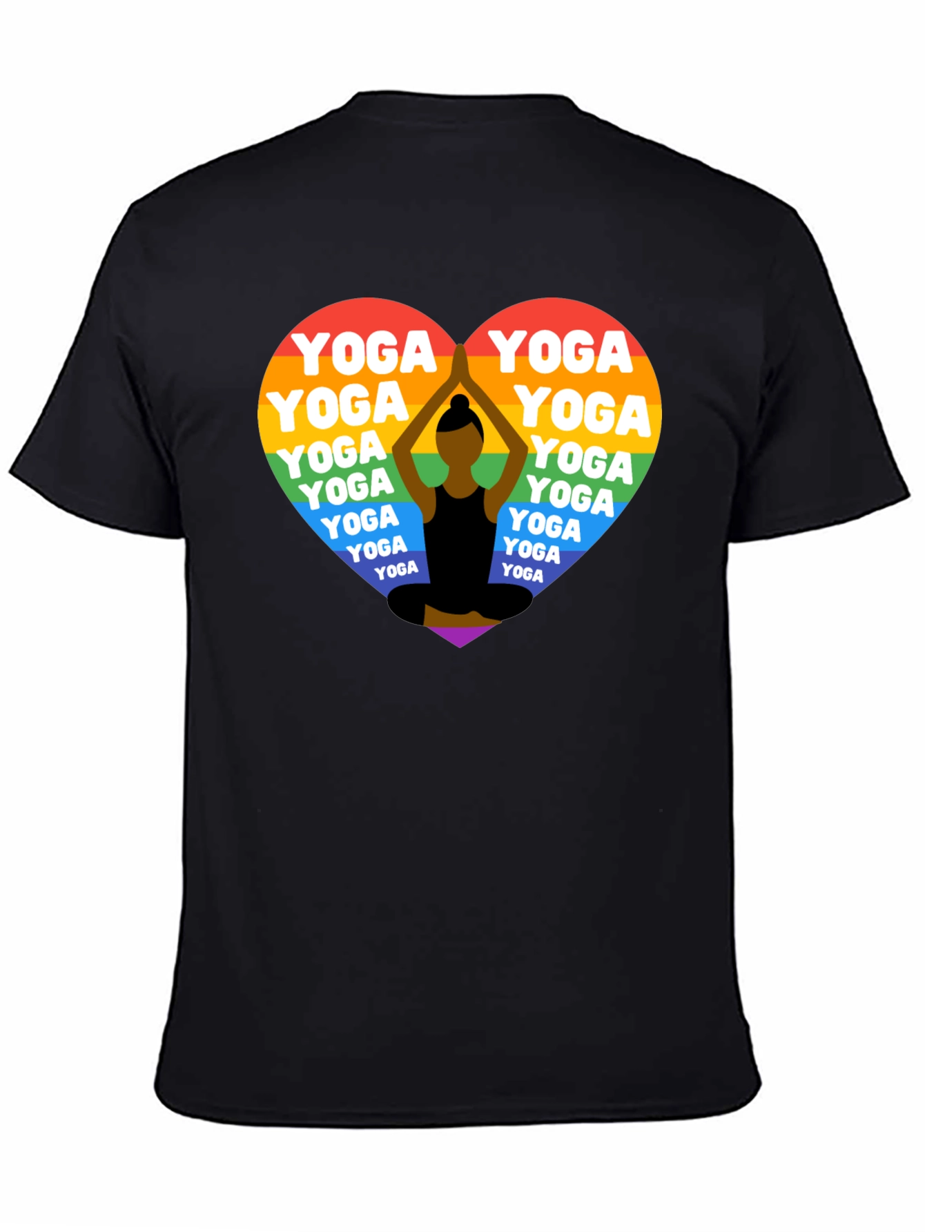 Rainbow Yoga Heart T-Shirt