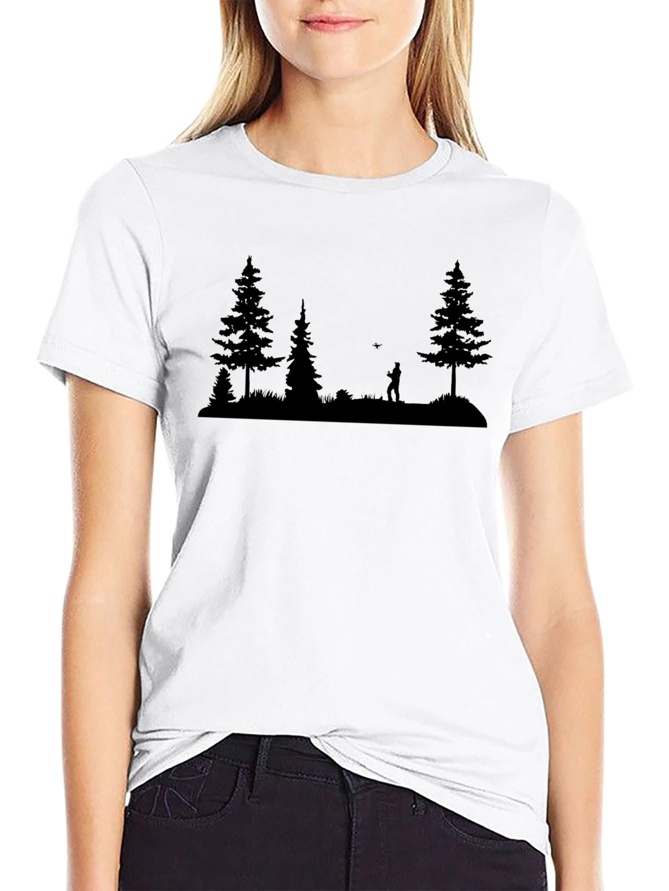 Nature Scene T-Shirt - Black Tee