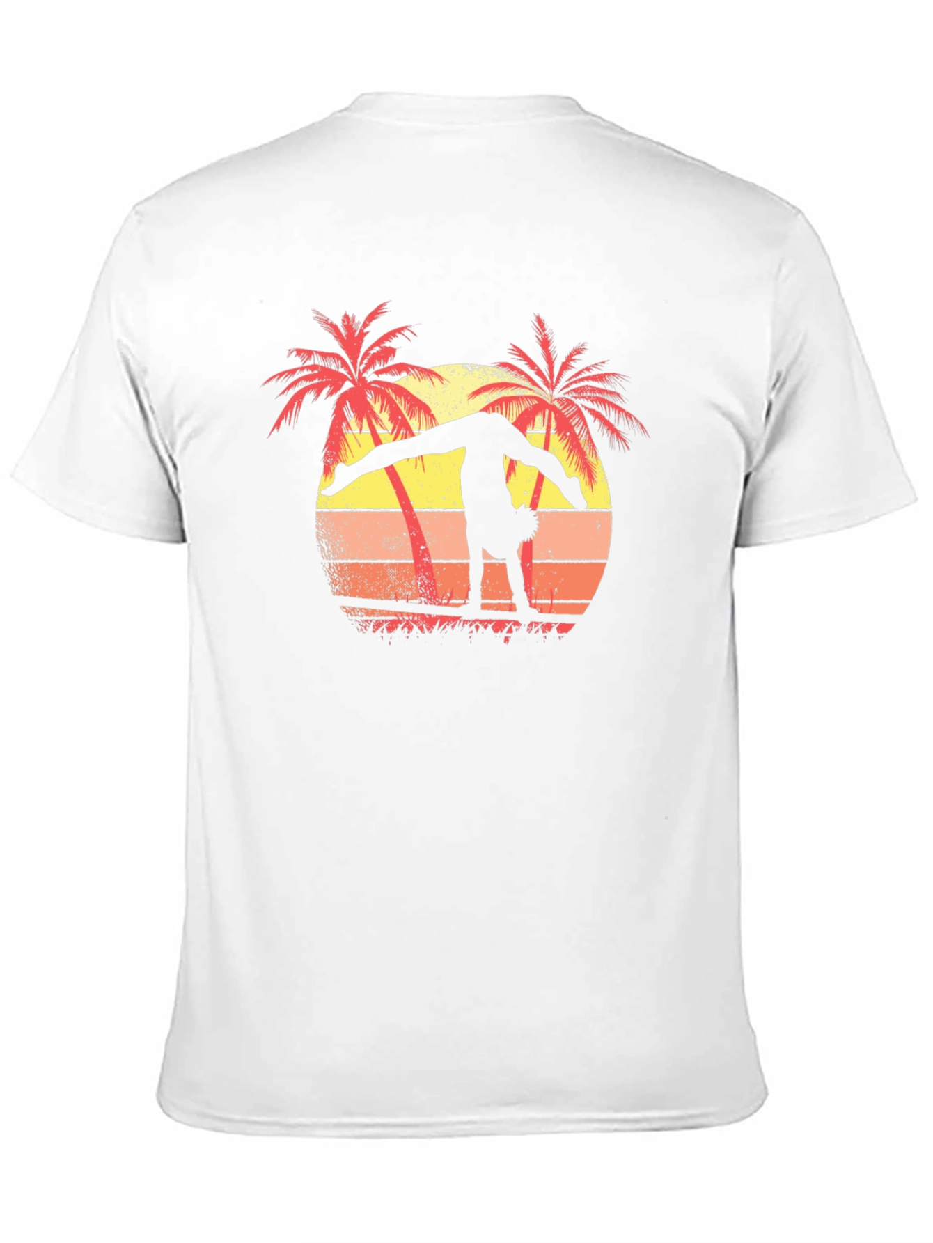 Gymnast Silhouette Palm Tree Sunset T-Shirt