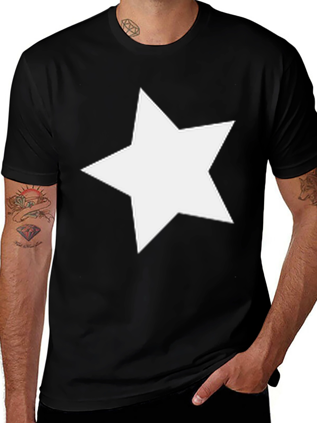 Star Graphic Black T-Shirt - Casual Style