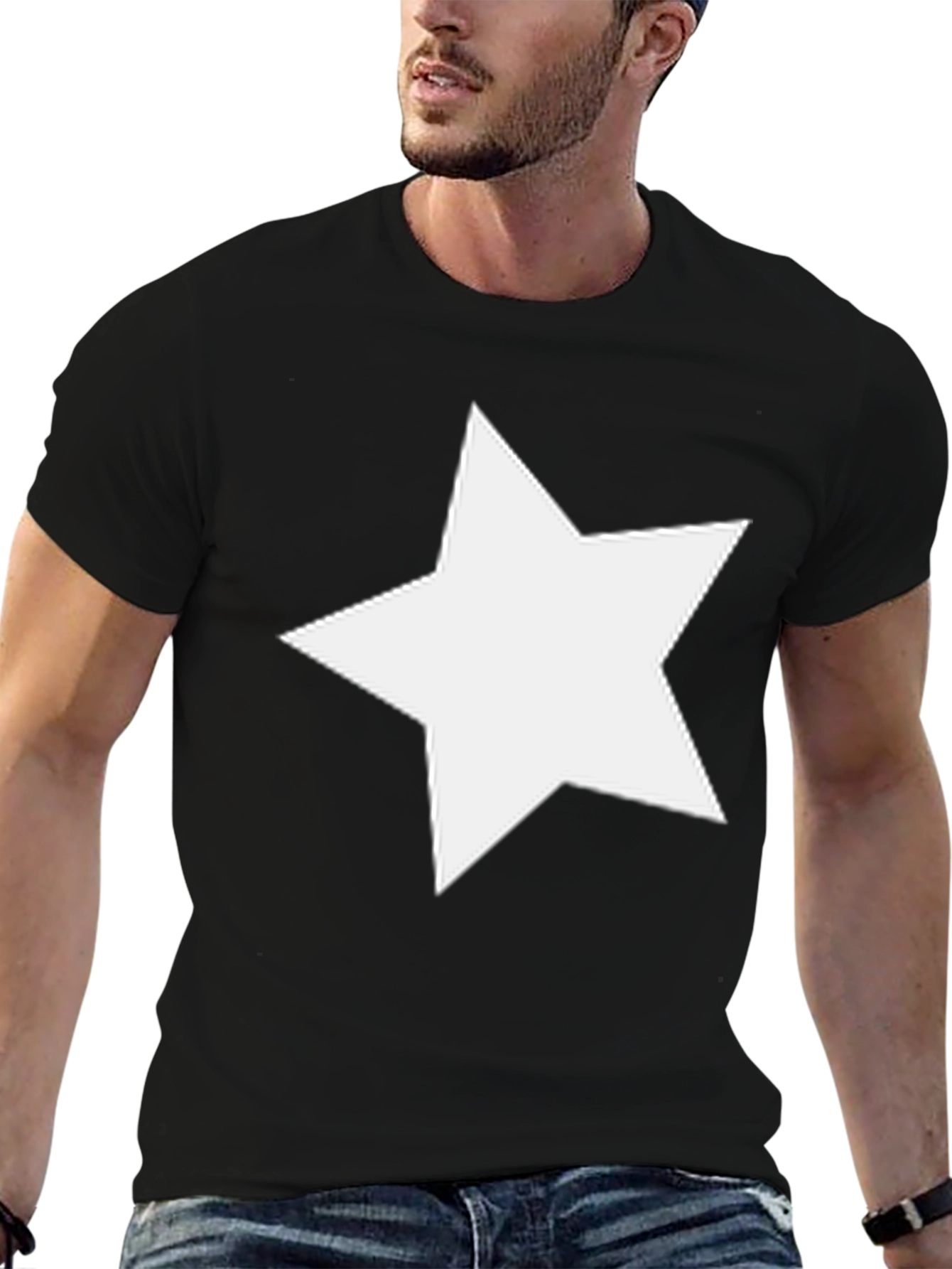 Star Graphic Black T-Shirt - Casual Style