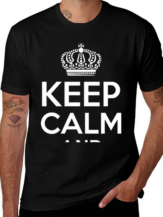 Keep Calm Graphic Tee - Mens Black T-Shirt