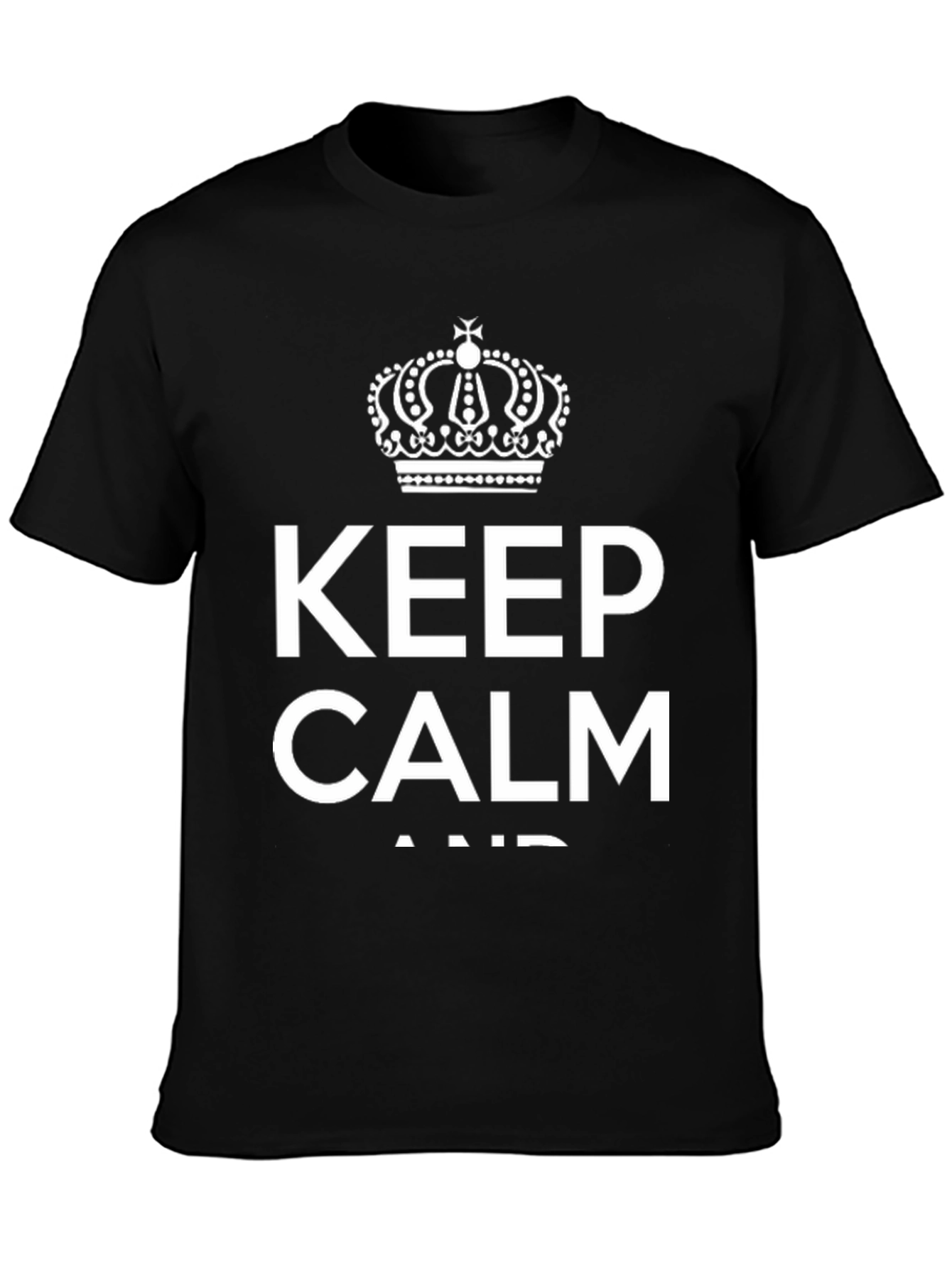 Keep Calm Graphic Tee - Mens Black T-Shirt
