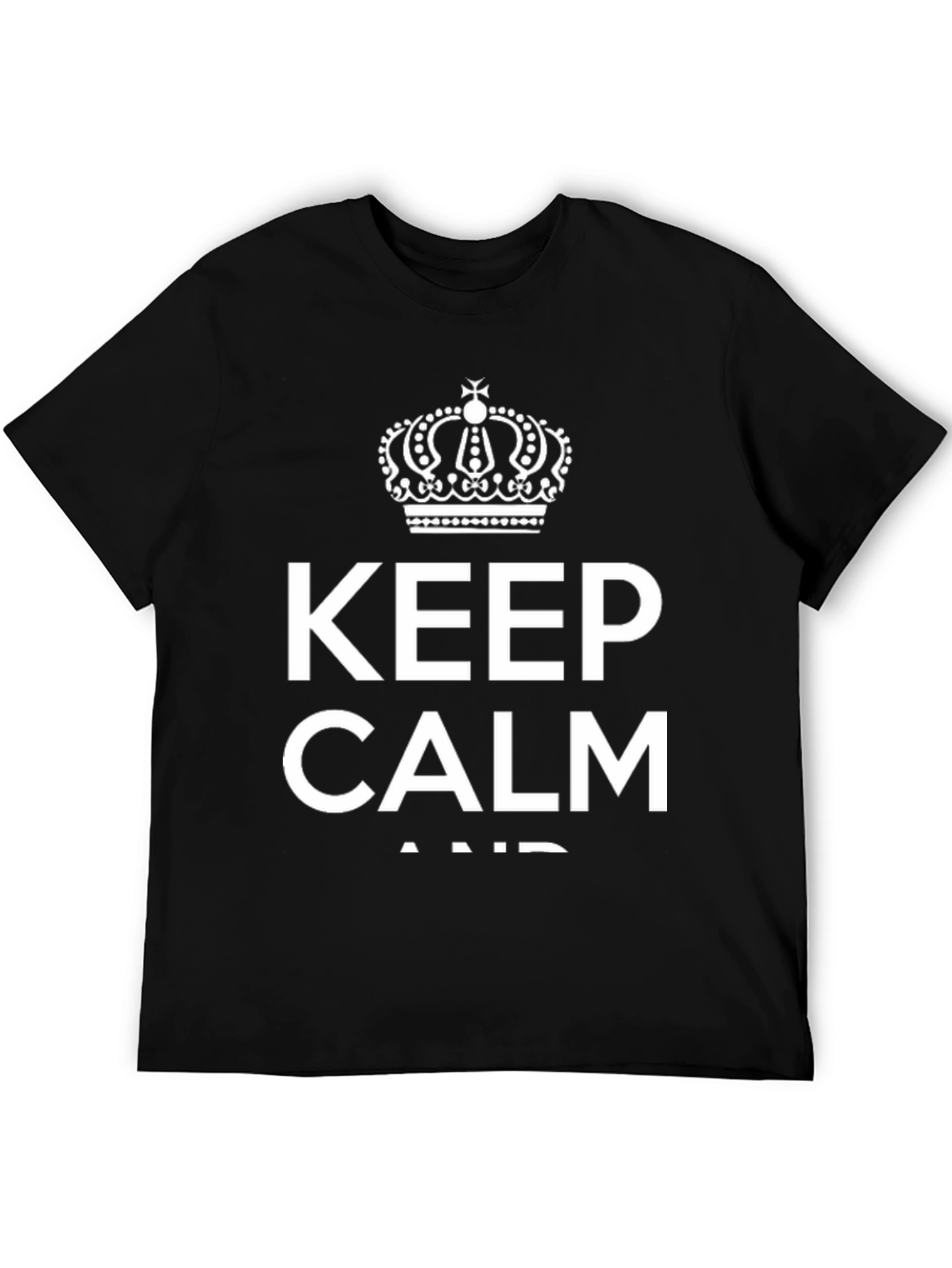 Keep Calm Graphic Tee - Mens Black T-Shirt