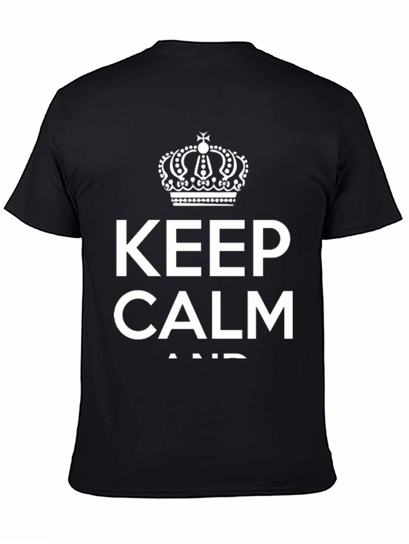 Keep Calm Graphic Tee - Mens Black T-Shirt