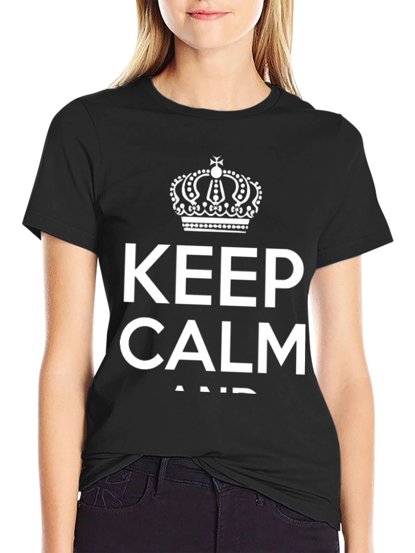 Keep Calm Graphic Tee - Mens Black T-Shirt
