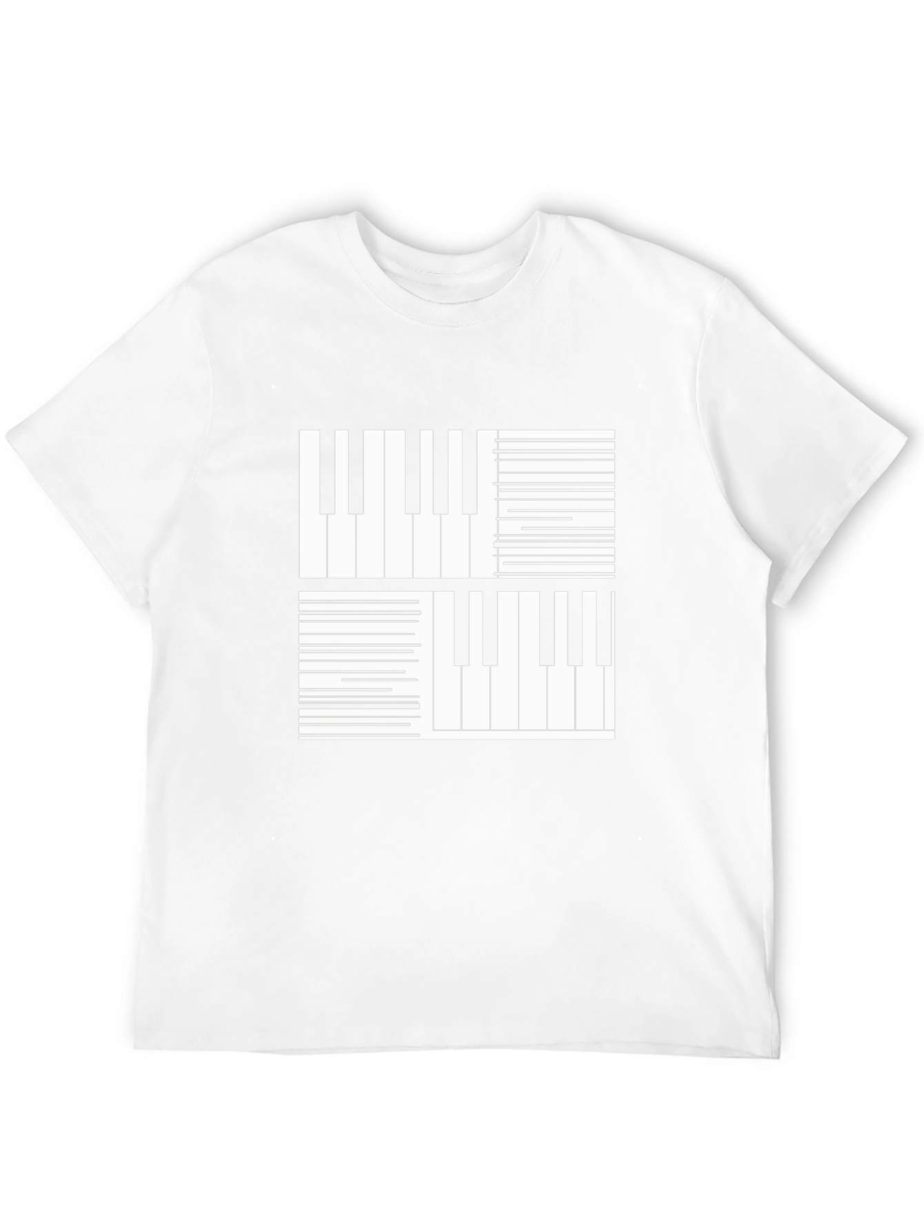 Piano Keys Graphic Tee - Musician Style