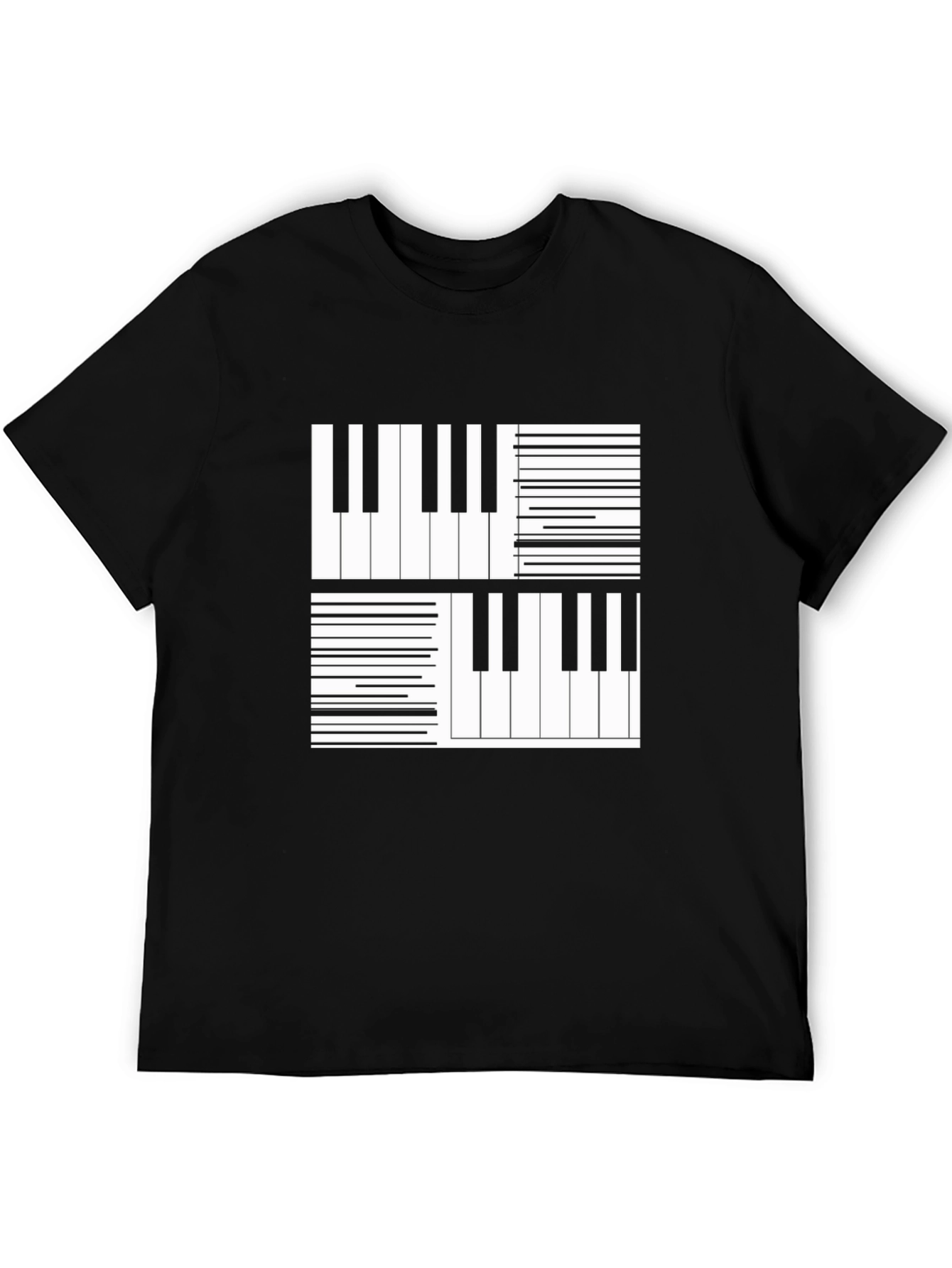 Piano Keys Graphic Tee - Musician Style