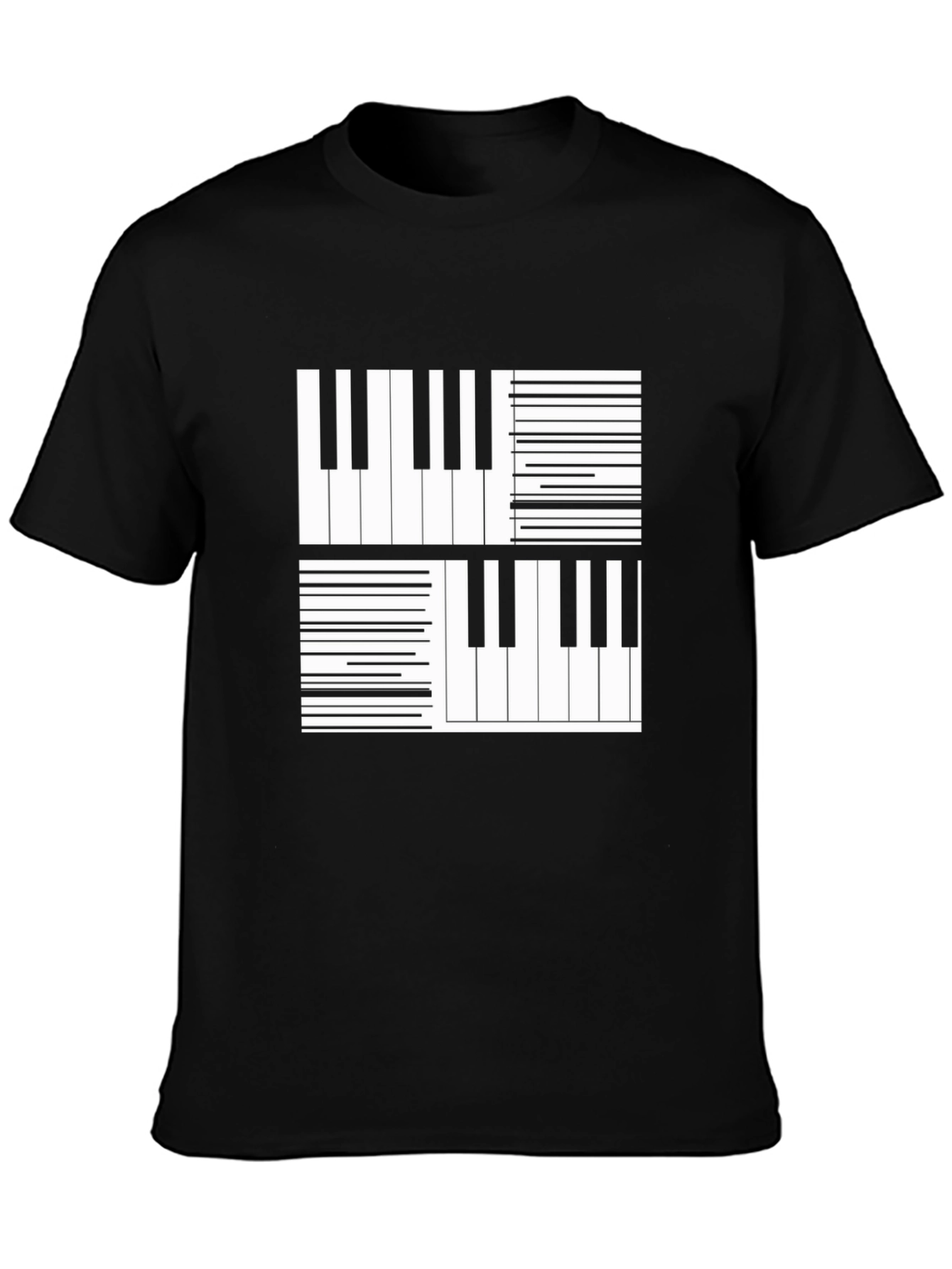 Piano Keys Graphic Tee - Musician Style