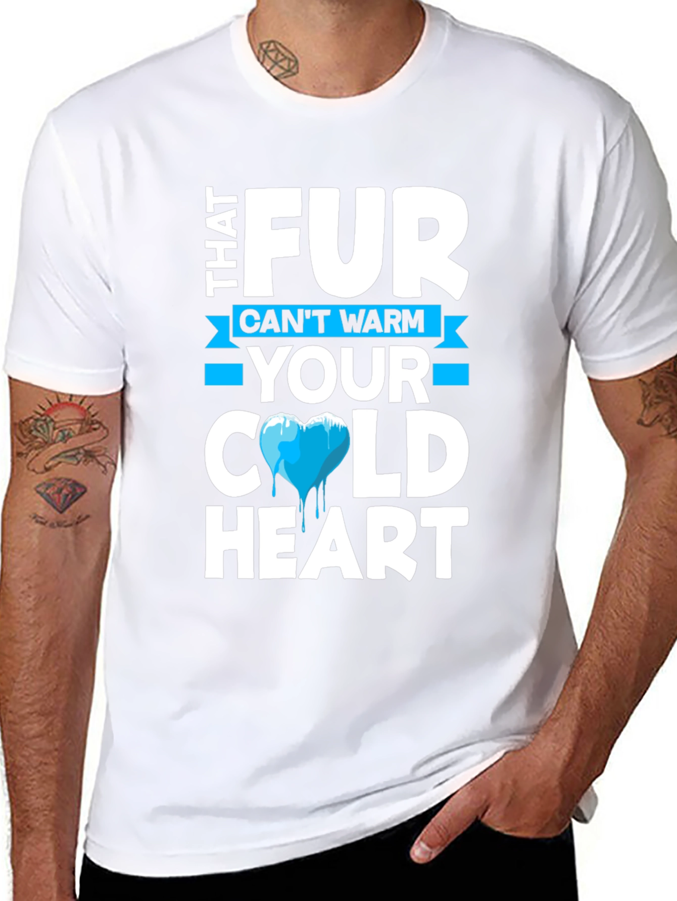 Cold Heart T-Shirt - Fur Cant Warm Your Heart