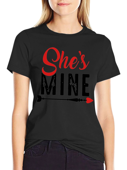 Shes Mine Graphic Tee - Valentines Day Gift