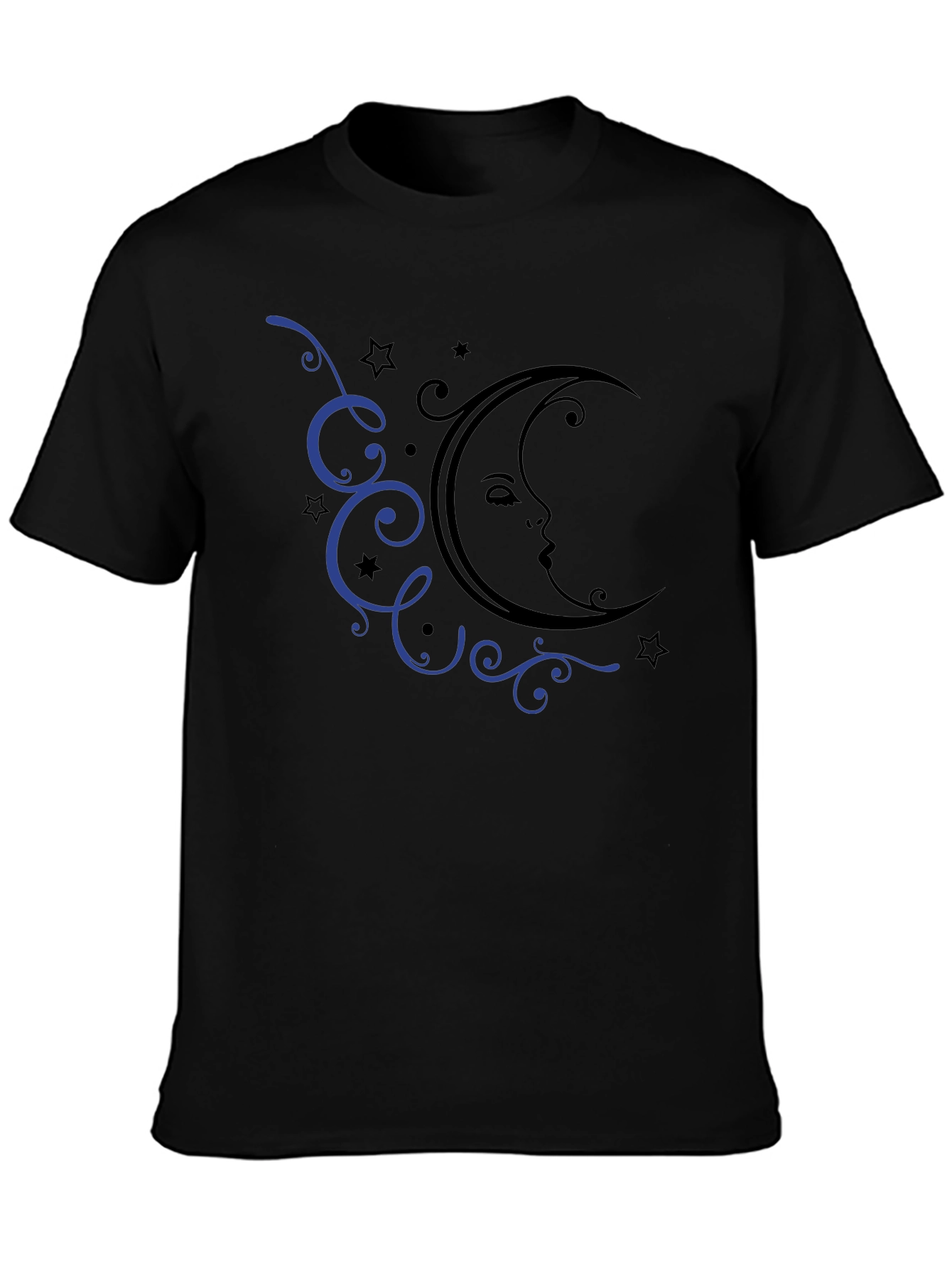 Moon and Stars Graphic Tee - Black