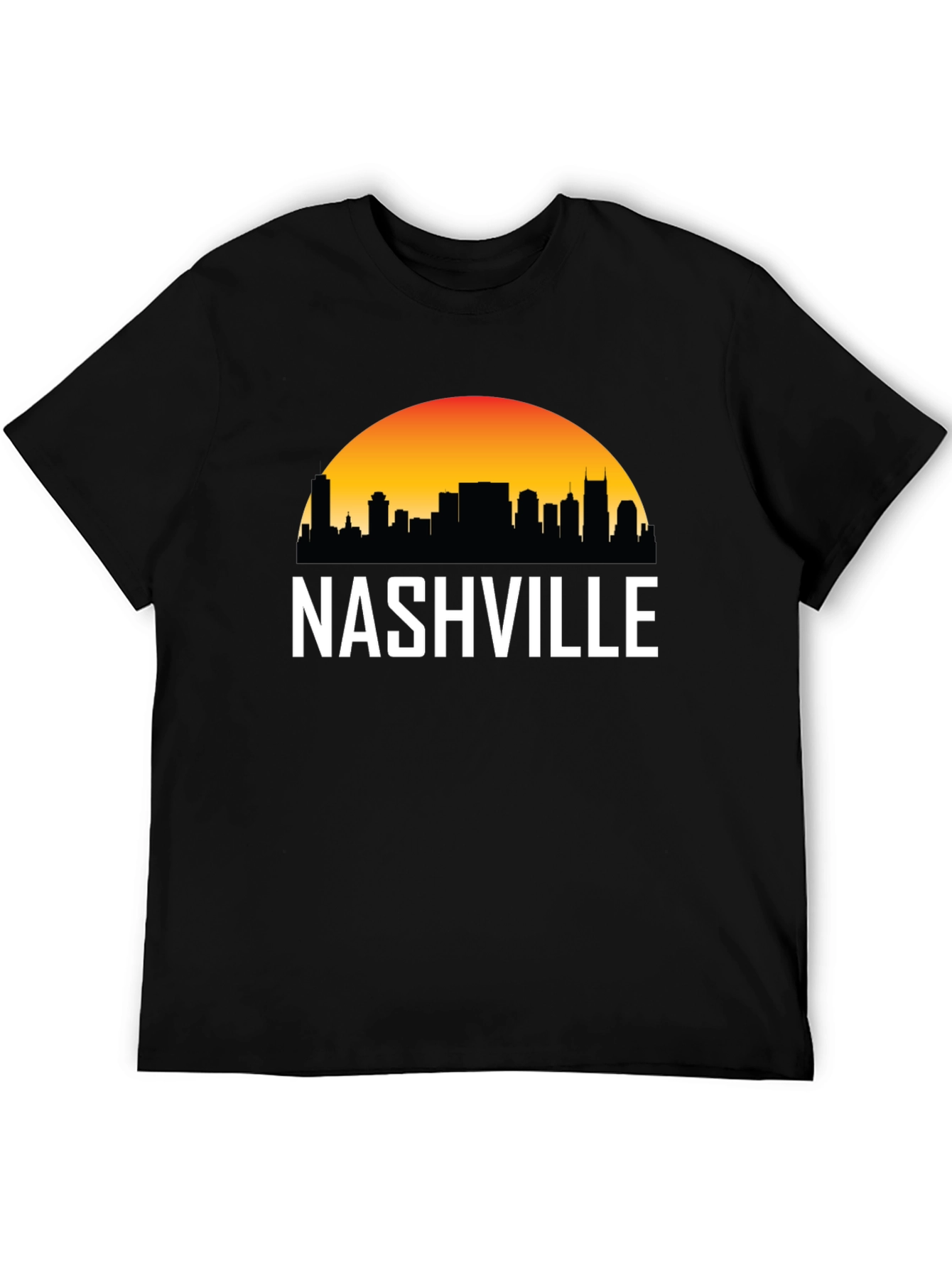 Nashville Skyline Graphic Tee - Black