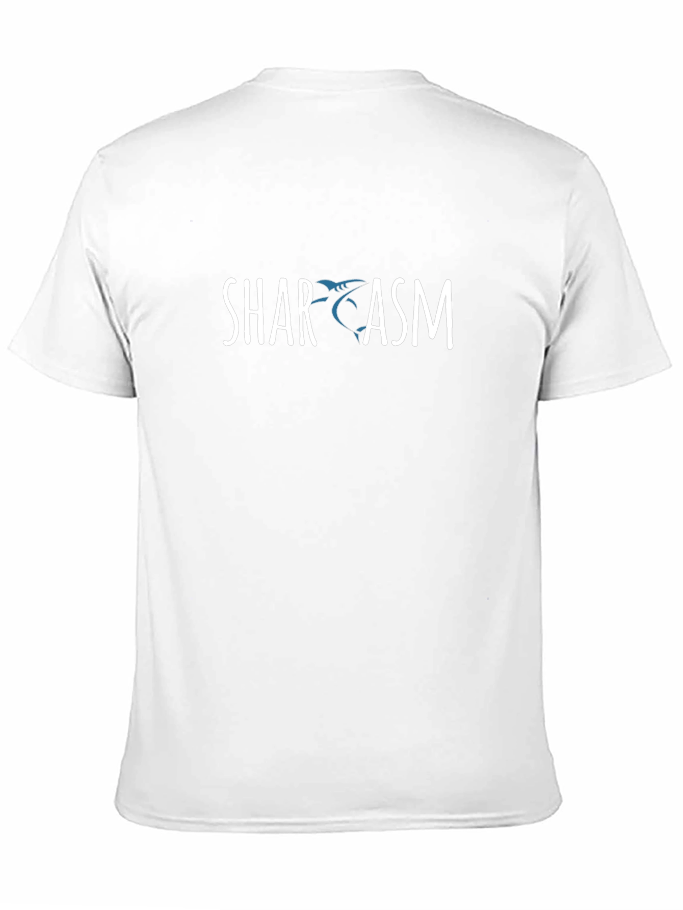 Shark Sarcasm Graphic Print Crew Neck T-Shirt