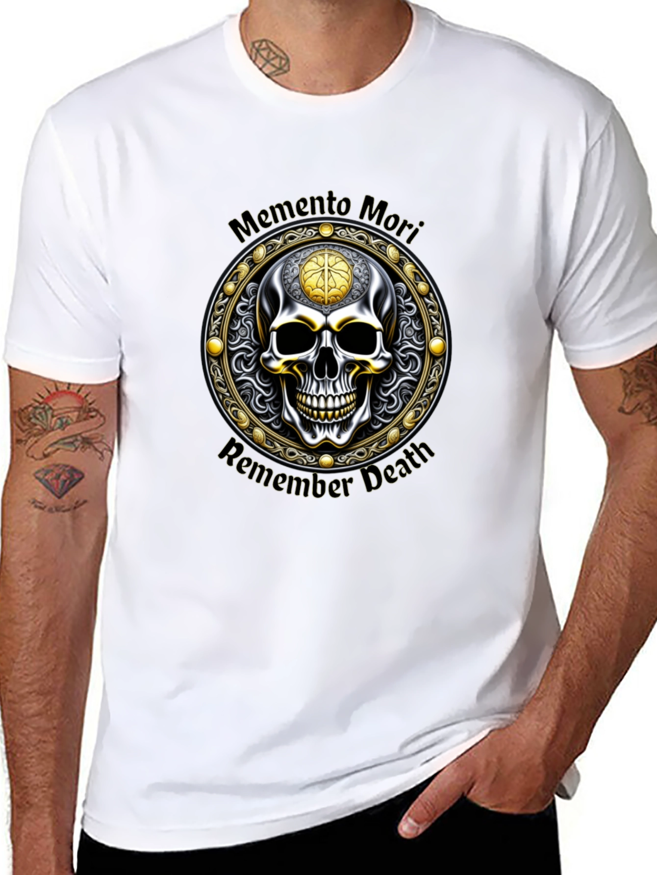 Memento Mori Skull Graphic Tee - Remember Death