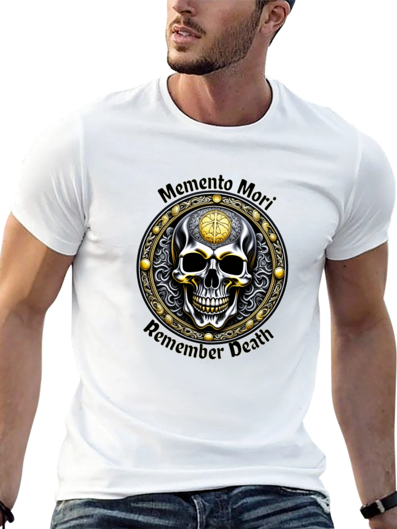 Memento Mori Skull Graphic Tee - Remember Death