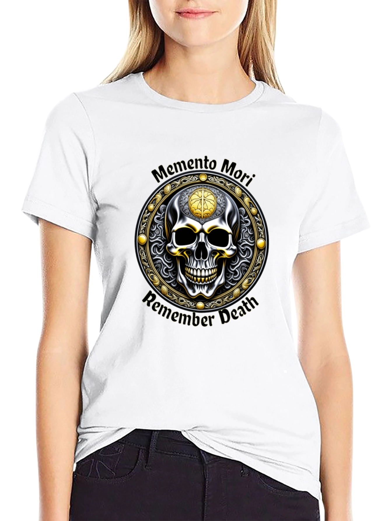 Memento Mori Skull Graphic Tee - Remember Death