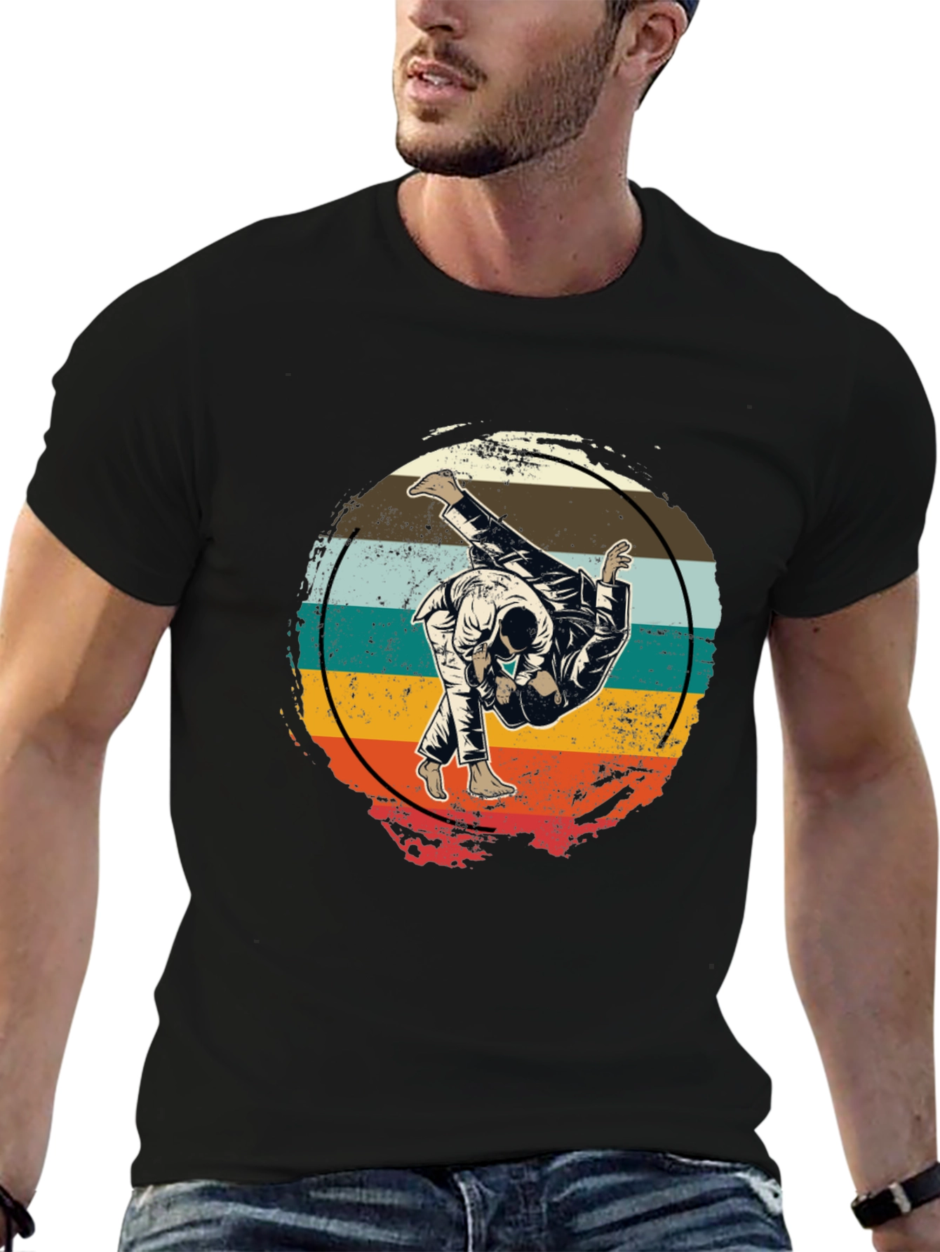 Retro Judo Throw T-Shirt Martial Arts Graphic Tee