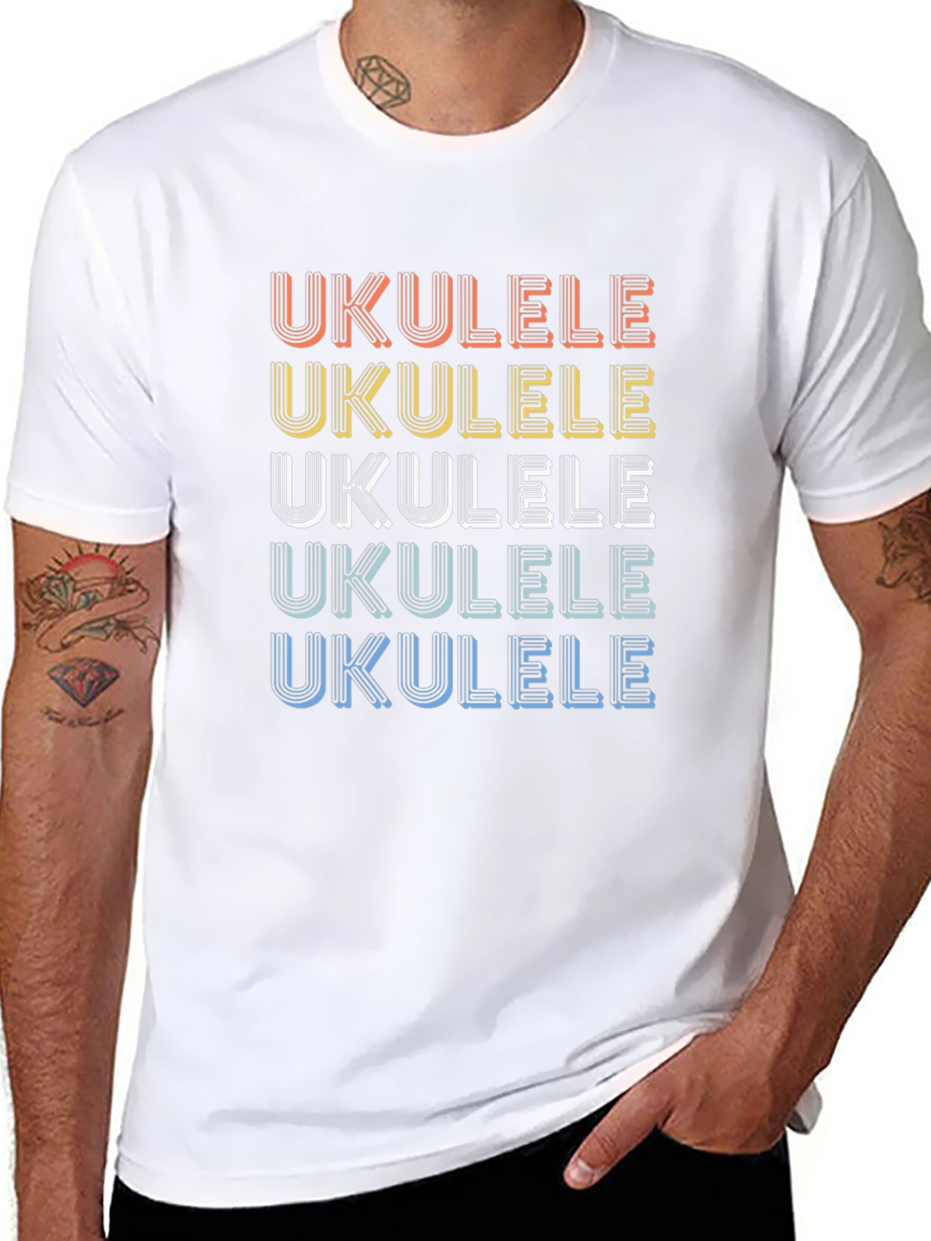 Retro Ukulele Graphic Tee - Music Lovers T-Shirt