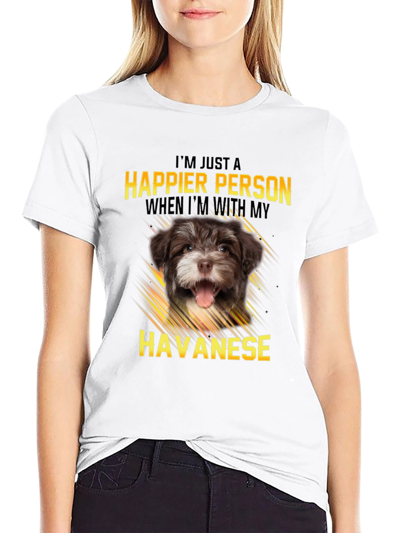 Happier Person Havanese Dog T-Shirt