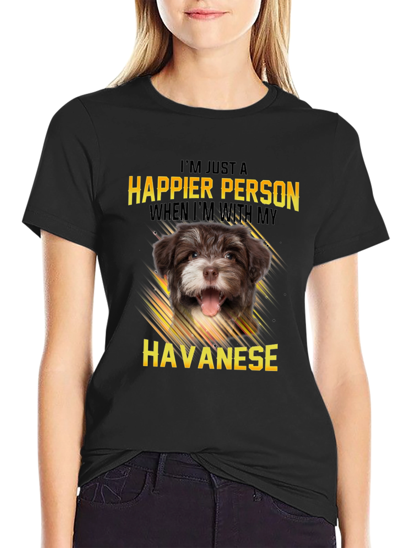 Happier Person Havanese Dog T-Shirt