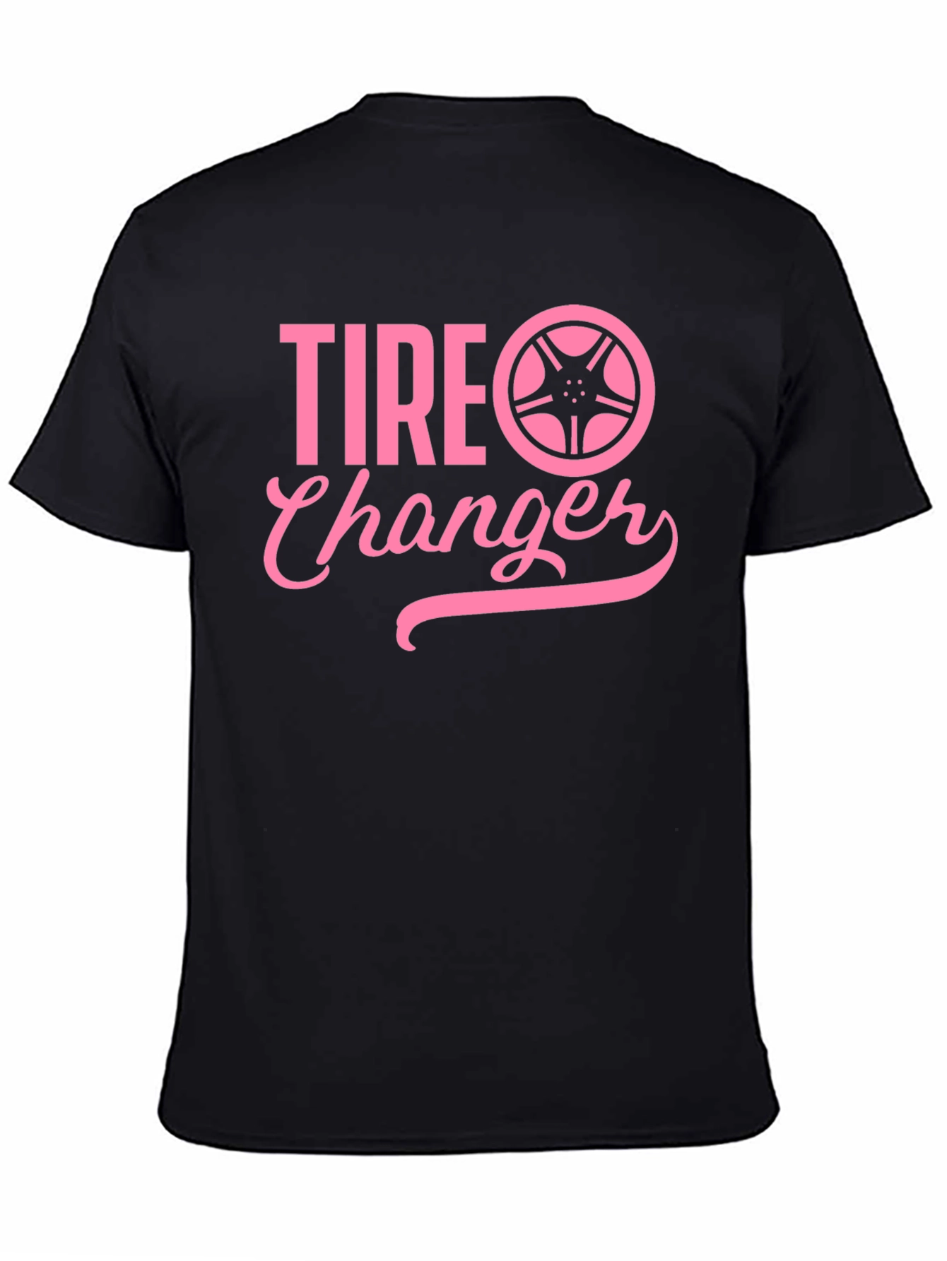 Tire Changer Pink Graphic T-Shirt