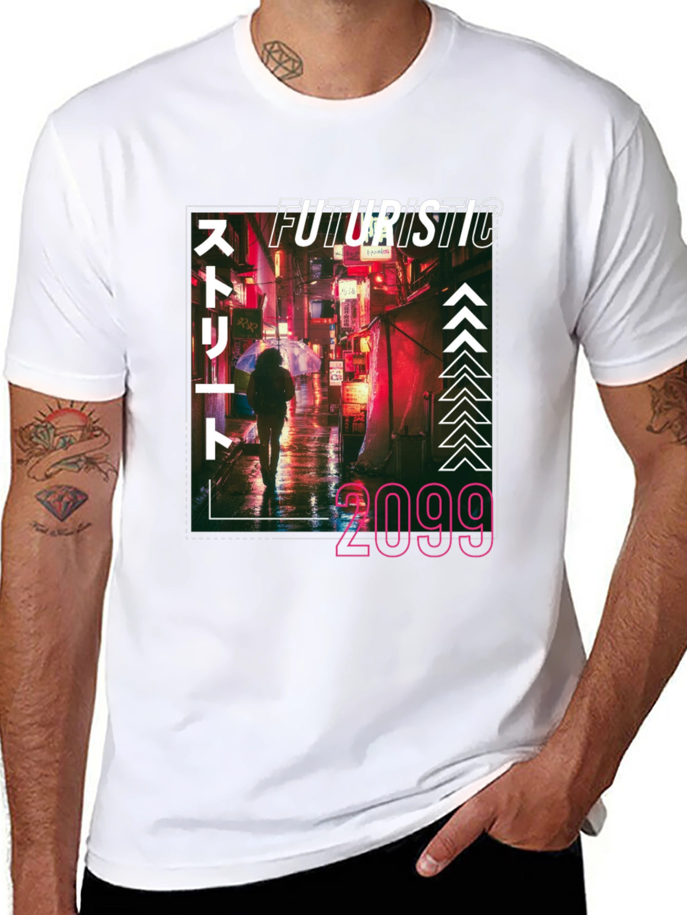 Futuristic 2099 T-Shirt - Cyberpunk Urban Style